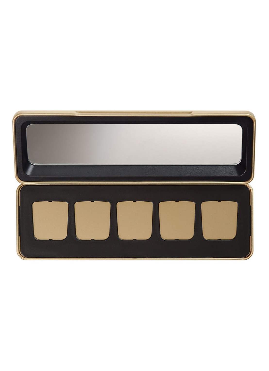 Hourglass Curator 5-Pan Palette - leeg oogschaduw palette - voorkant zwart/goud