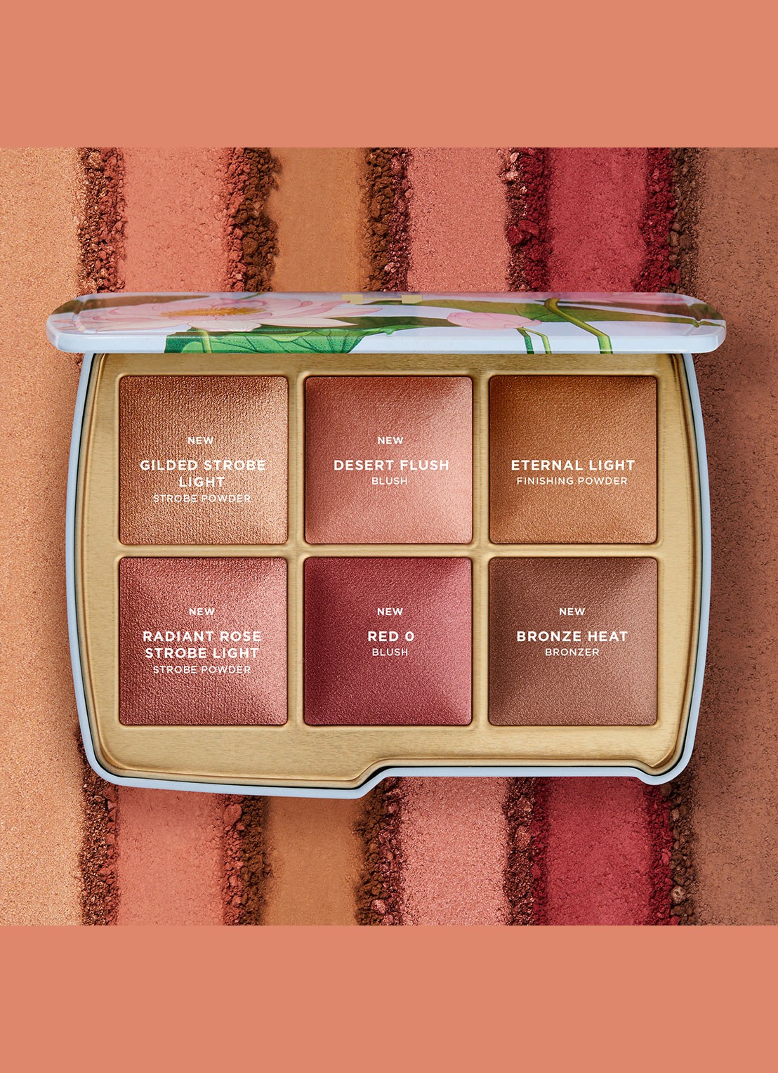 Hourglass Lighting Edit Unlocked - Limited Editon poeder, blush, countour & highlight palette - detail 4 lotus flower