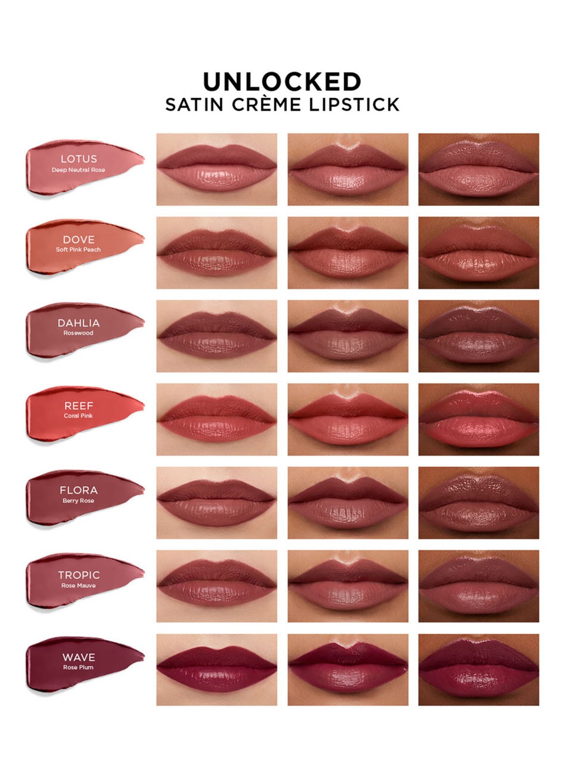 Hourglass Unlocked™ Satin Crème - lipstick - detail 3 320 reef