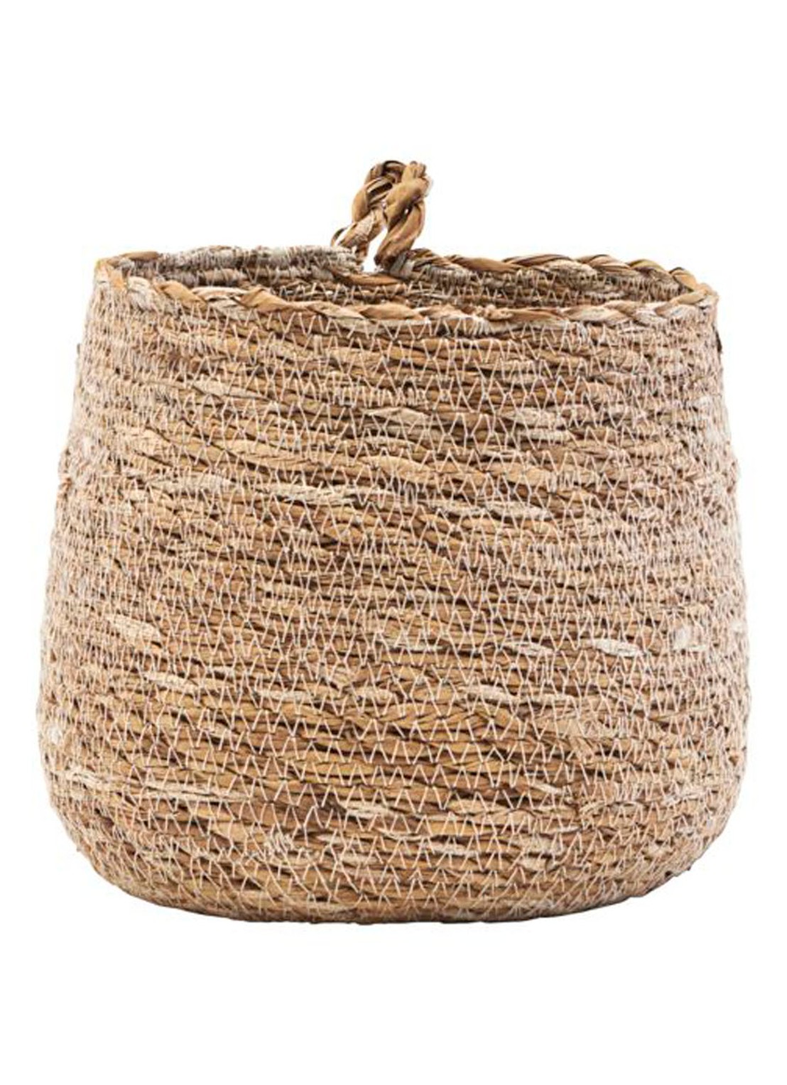 House Doctor Hang opbergmand van zeegras 18 cm - voorkant bruin