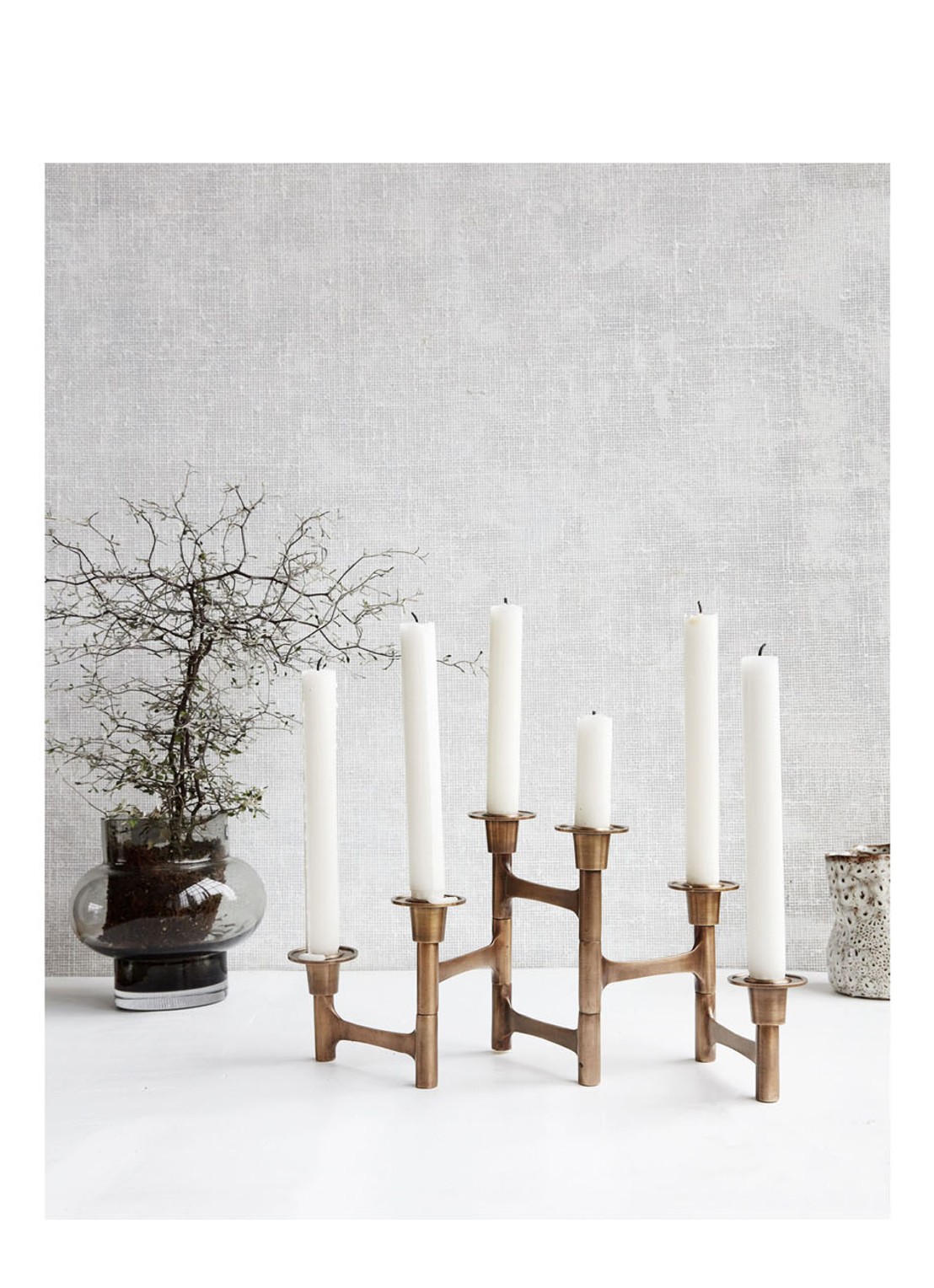 House Doctor Move kandelaar 50 cm - voorkant 2 goud