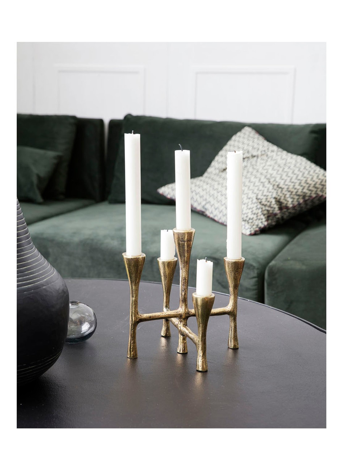 House Doctor Tristy kandelaar 20 cm - detail goud