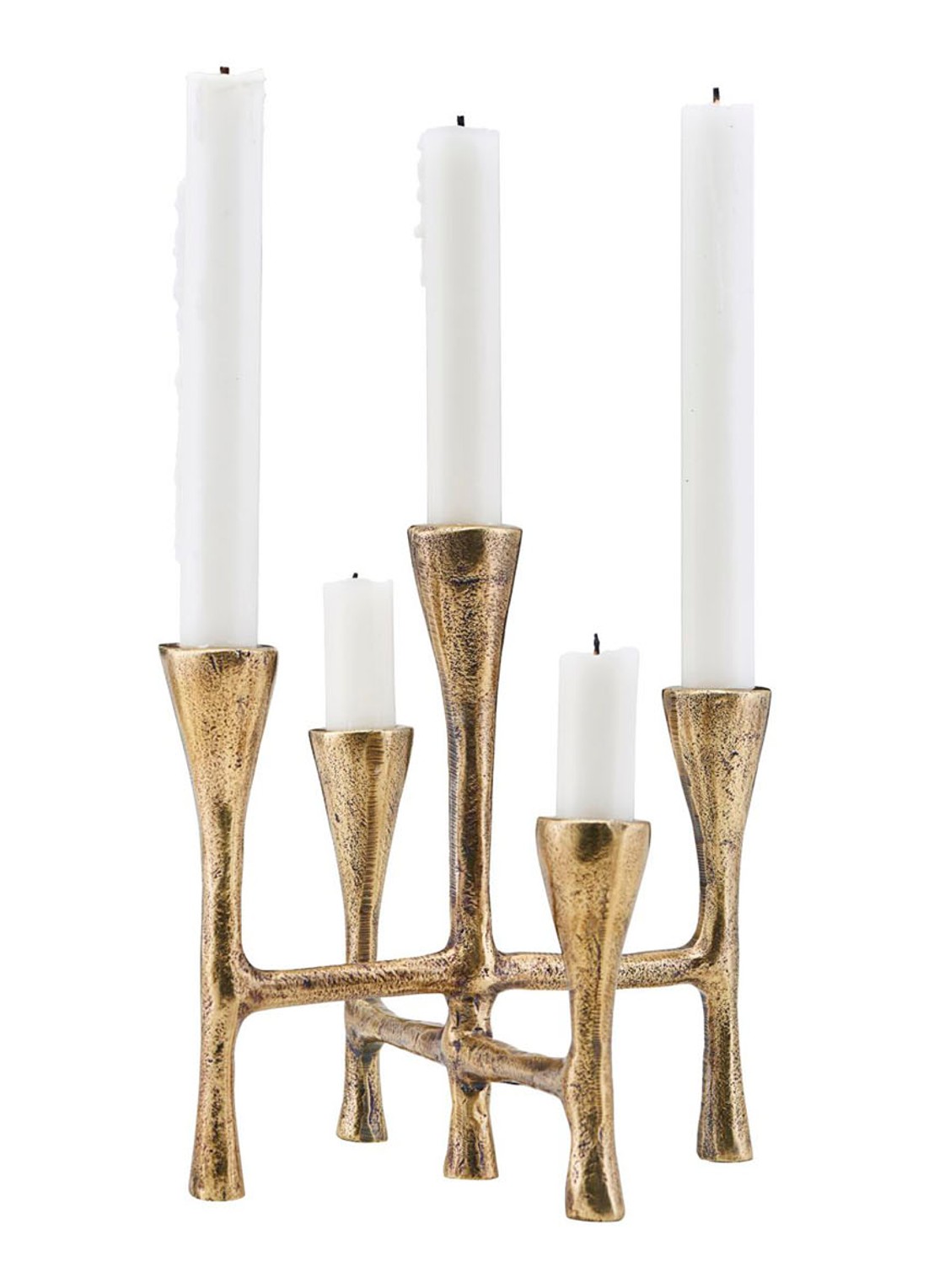House Doctor Tristy kandelaar 20 cm - voorkant 2 goud