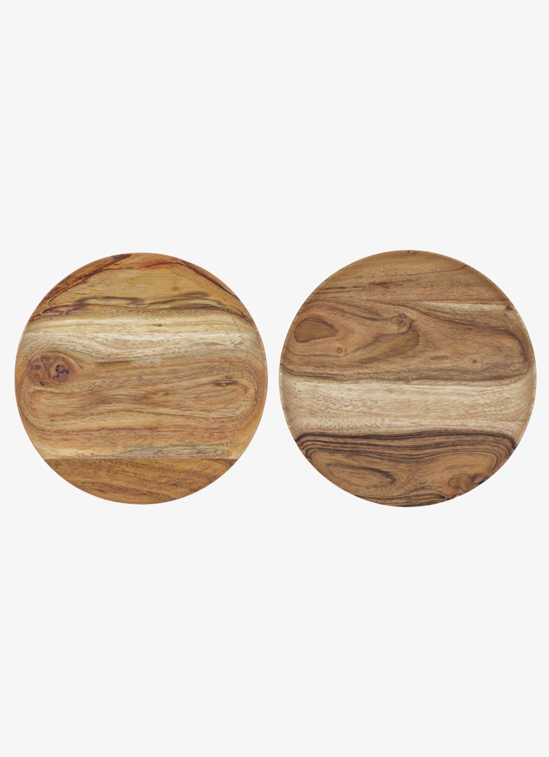House Doctor Wood serveerschaal set van 2 - voorkant 3 naturel
