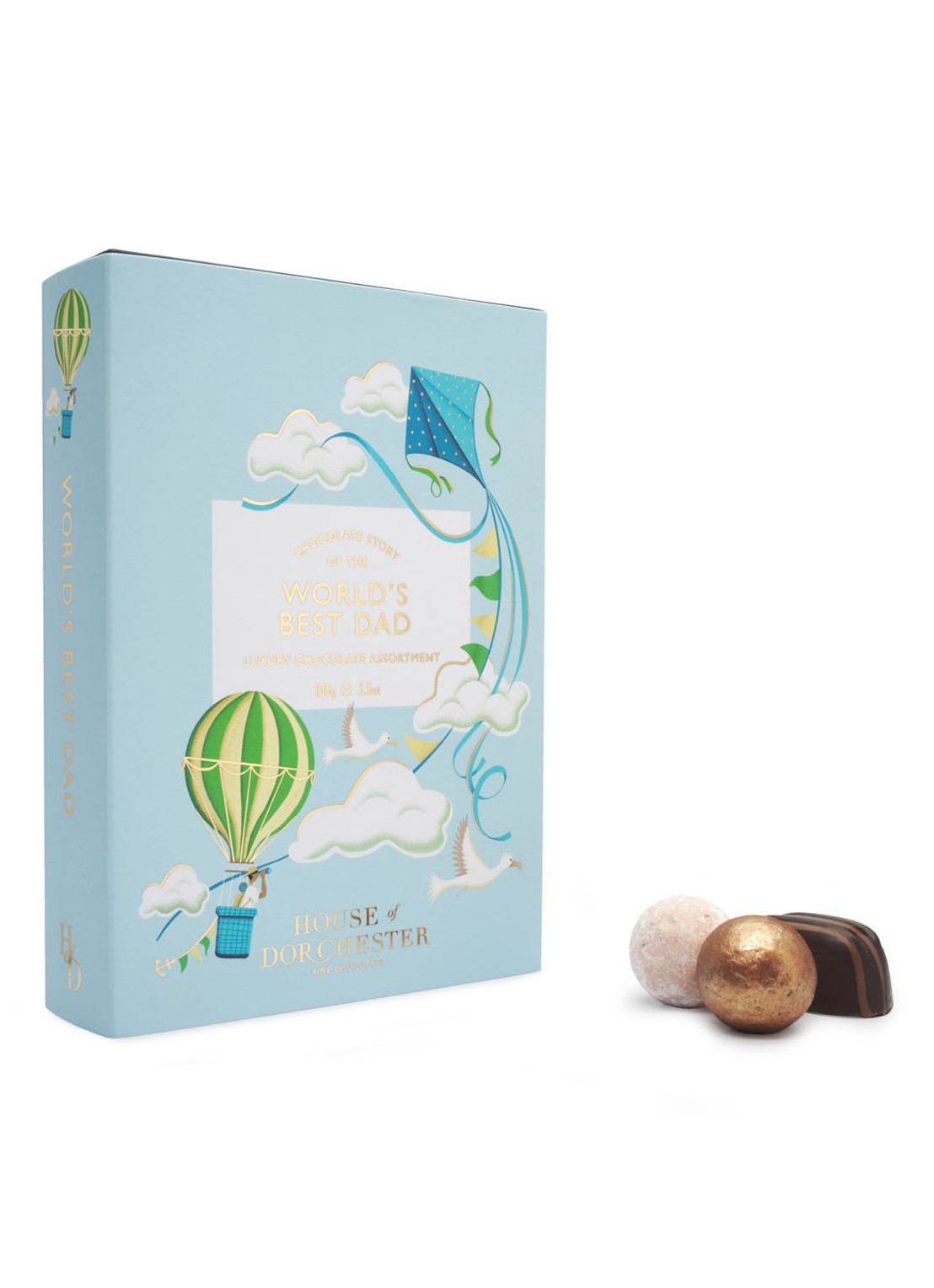 House of Dorchester Best Dad Book Box chocolade bonbons 8 stuks - voorkant undefined