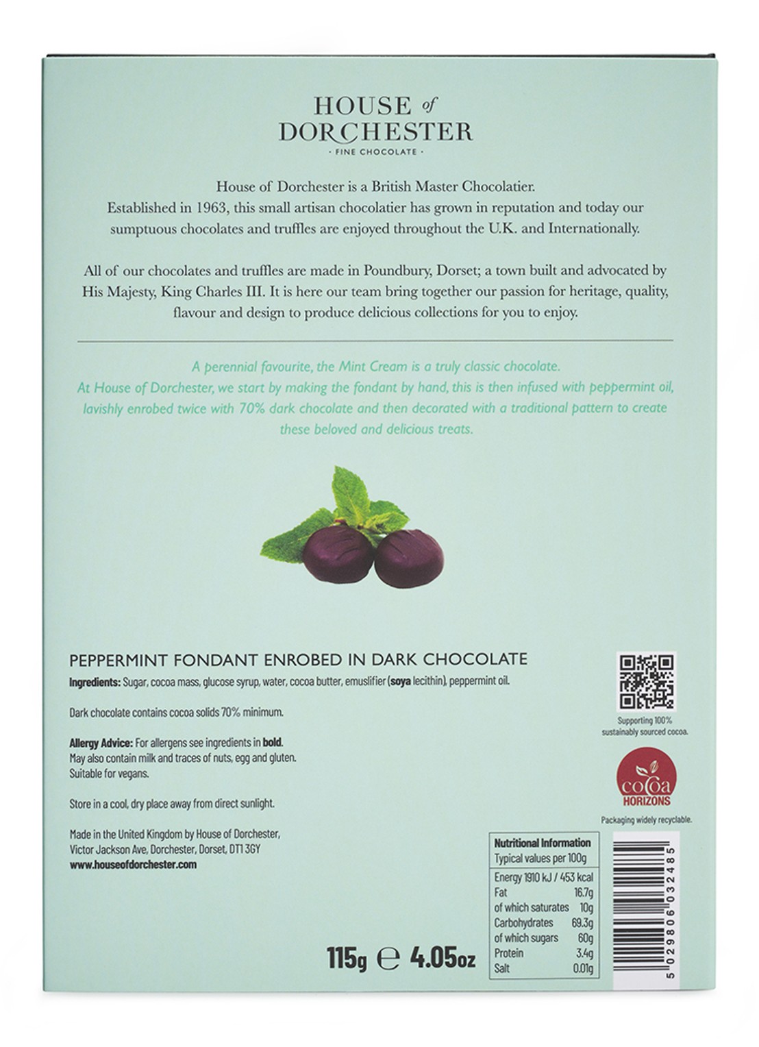 House of Dorchester Chocolate Mint bonbons 8 stuks - detail 3 undefined