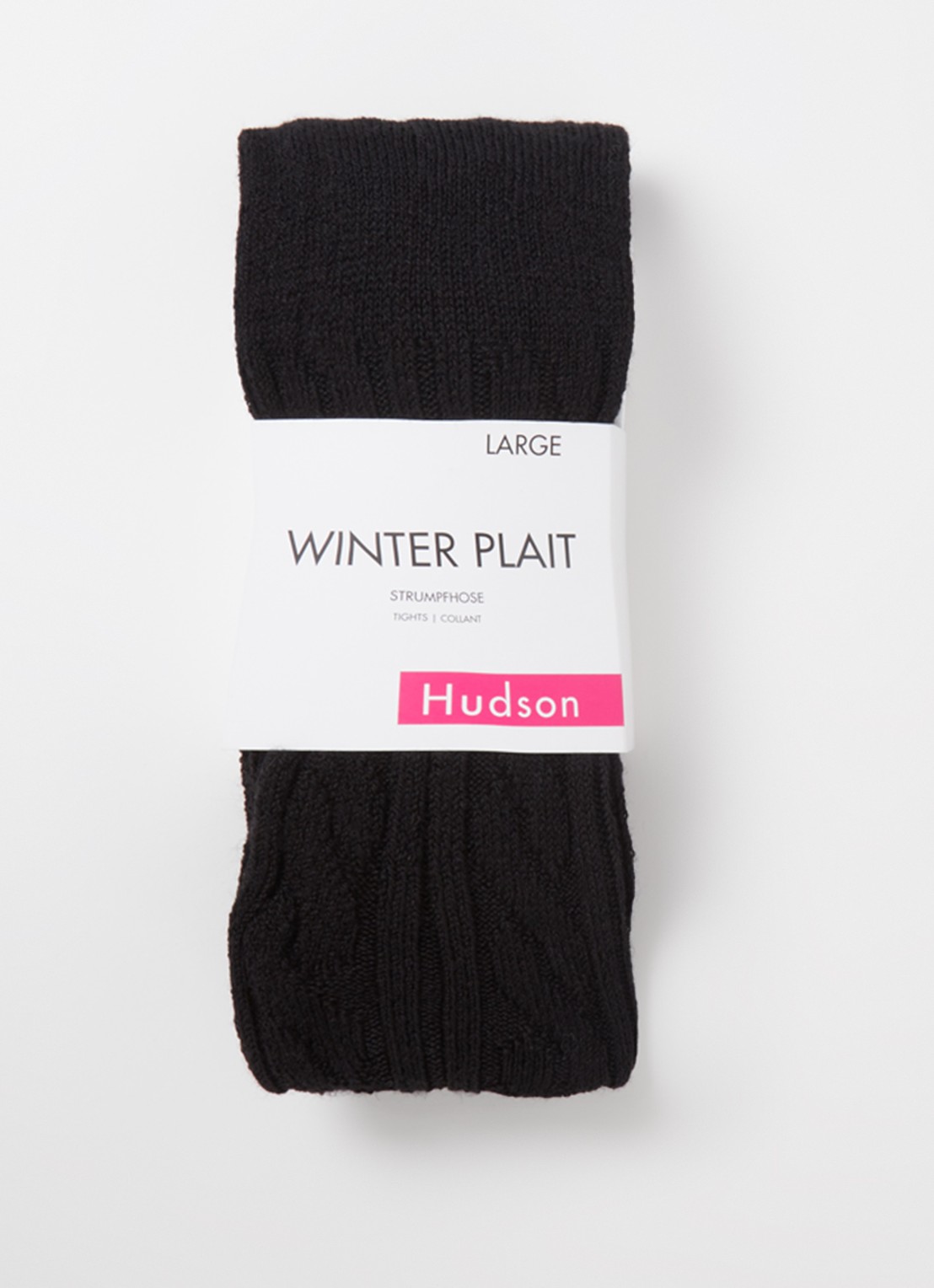 Hudson Kabelgebreide maillot in wolblend - voorkant zwart