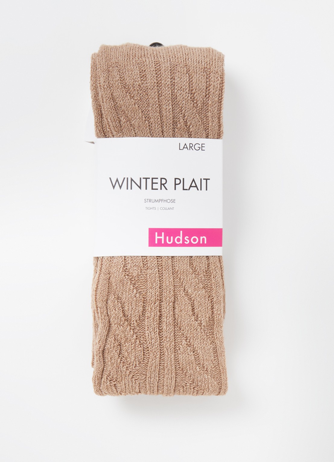 Hudson Kabelgebreide maillot in wolblend - voorkant beige