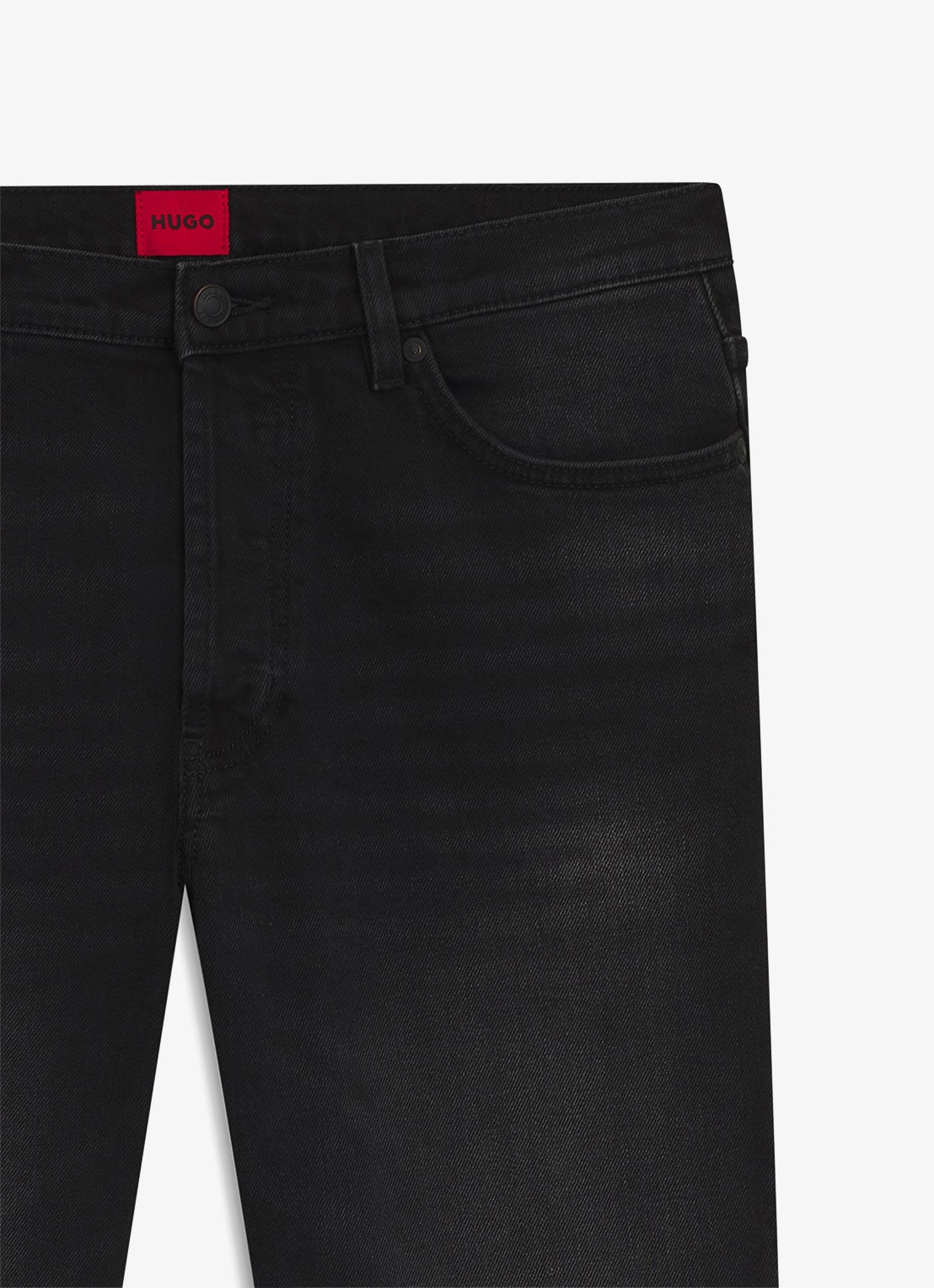 HUGO 634 tapered jeans met gekleurde wassing - detail 3 zwart