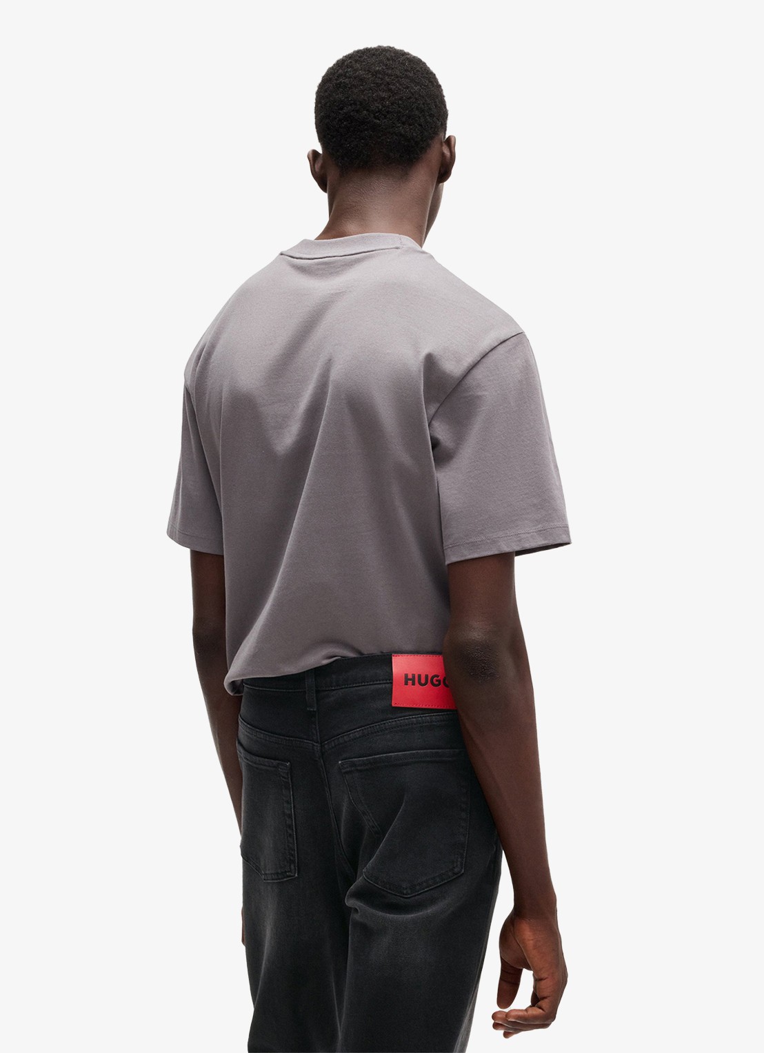 HUGO 634 tapered jeans met gekleurde wassing - detail 4 zwart