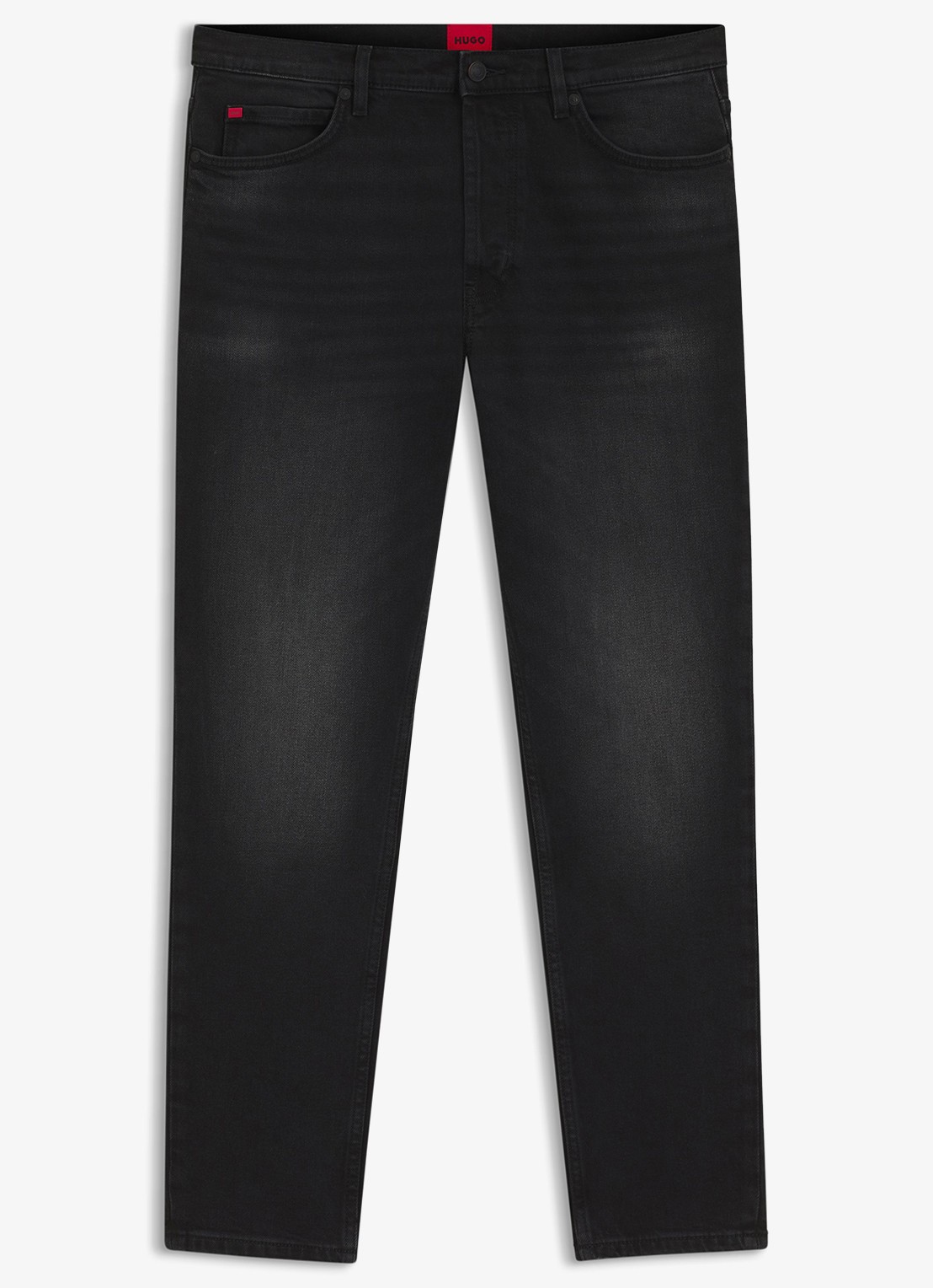 HUGO 634 tapered jeans met gekleurde wassing - voorkant 5 zwart