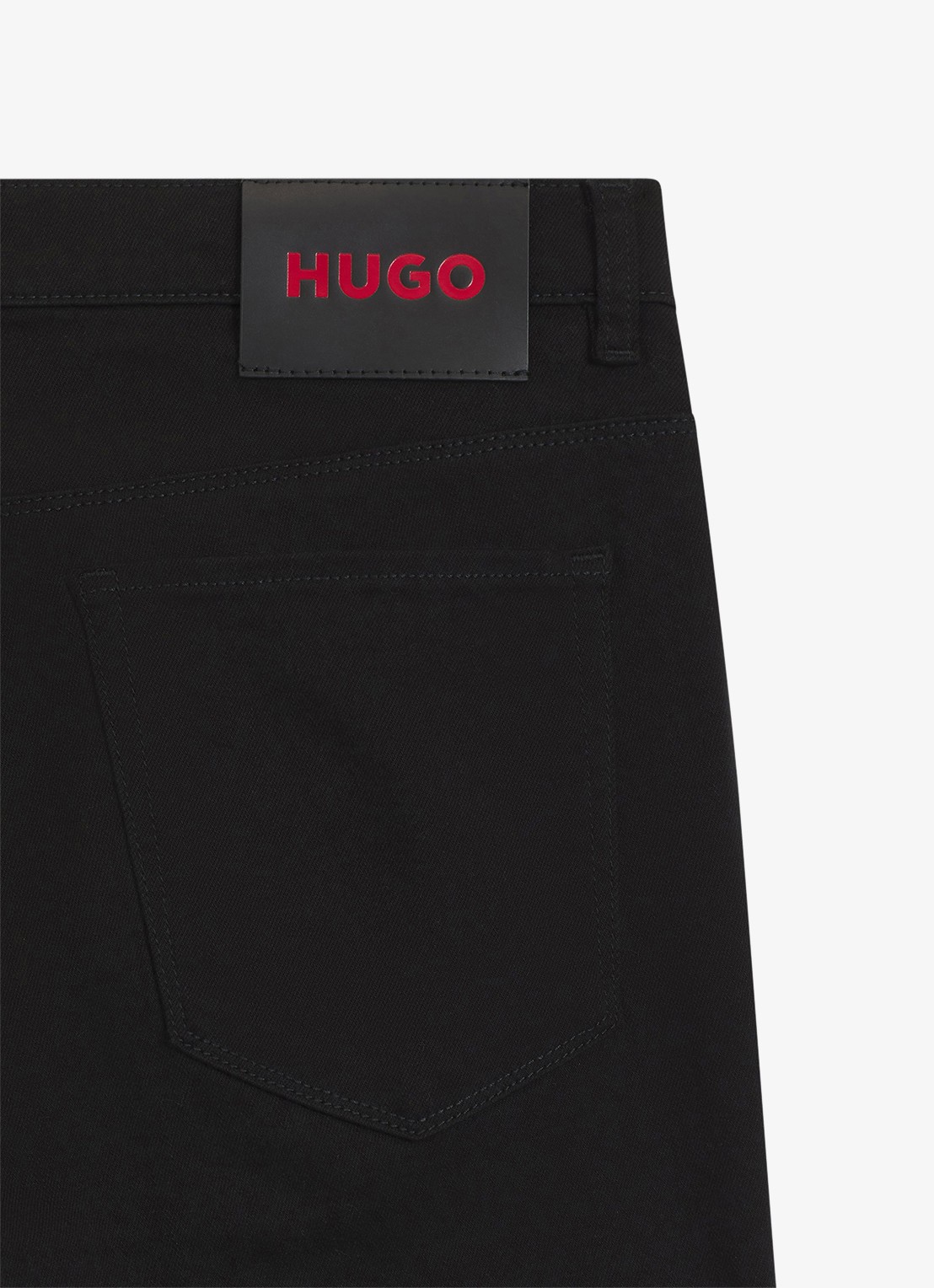 HUGO 708 slim fit jeans met gekleurde wassing - detail 5 zwart