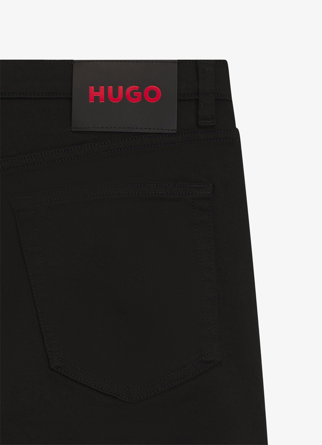 HUGO 734 extra slim fit jeans met gekleurde wassing - detail 6 zwart