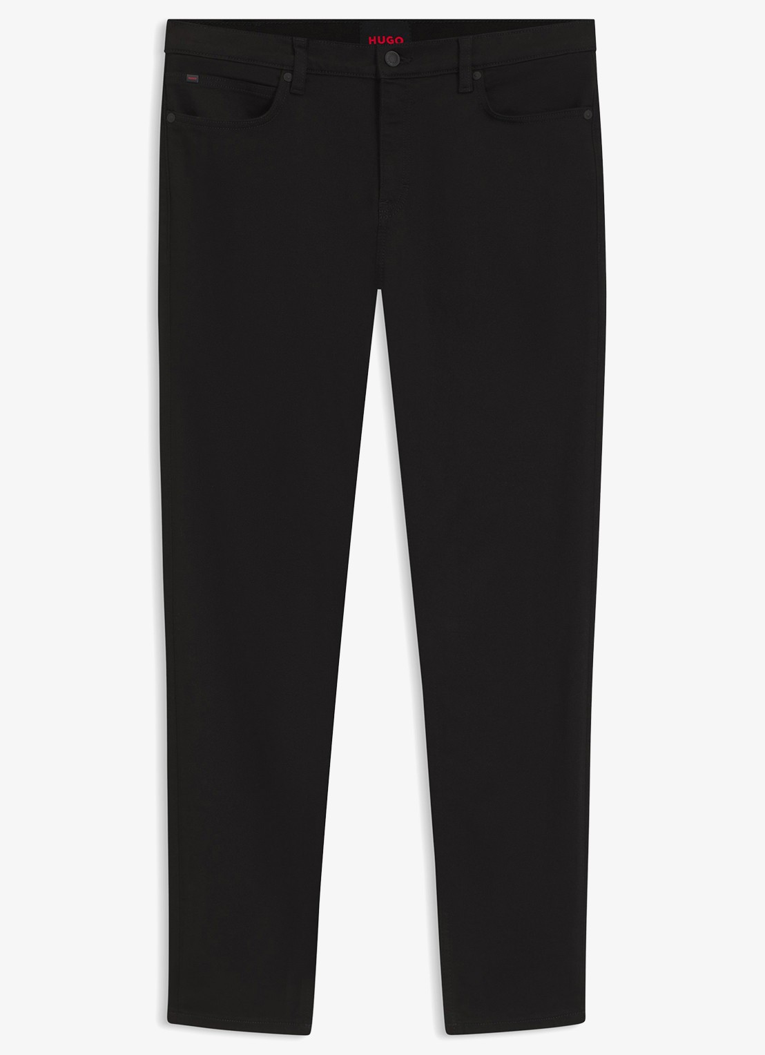 HUGO 734 extra slim fit jeans met gekleurde wassing - voorkant 2 zwart