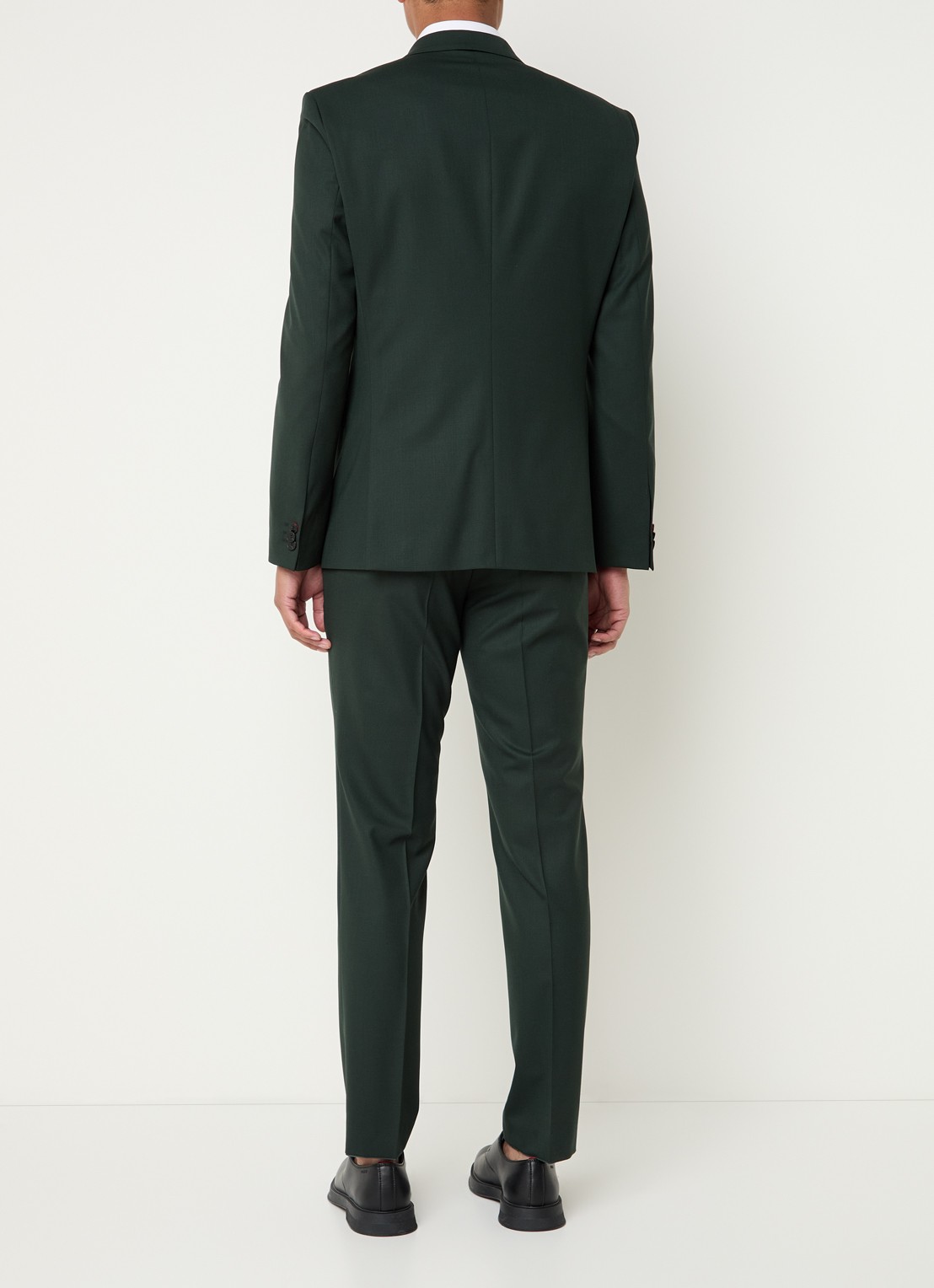 HUGO Arti-Hesten253X slim fit 2-delig pak in scheerwolblend - achterkant 8 groen
