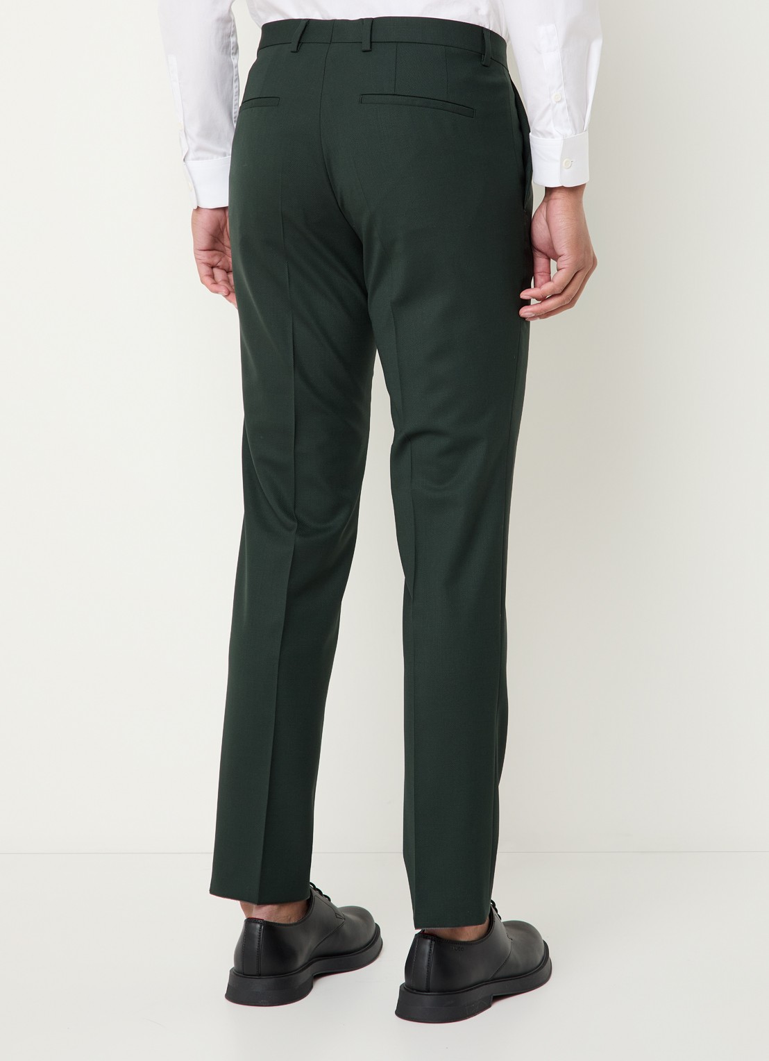 HUGO Arti-Hesten253X slim fit 2-delig pak in scheerwolblend - achterkant 9 groen