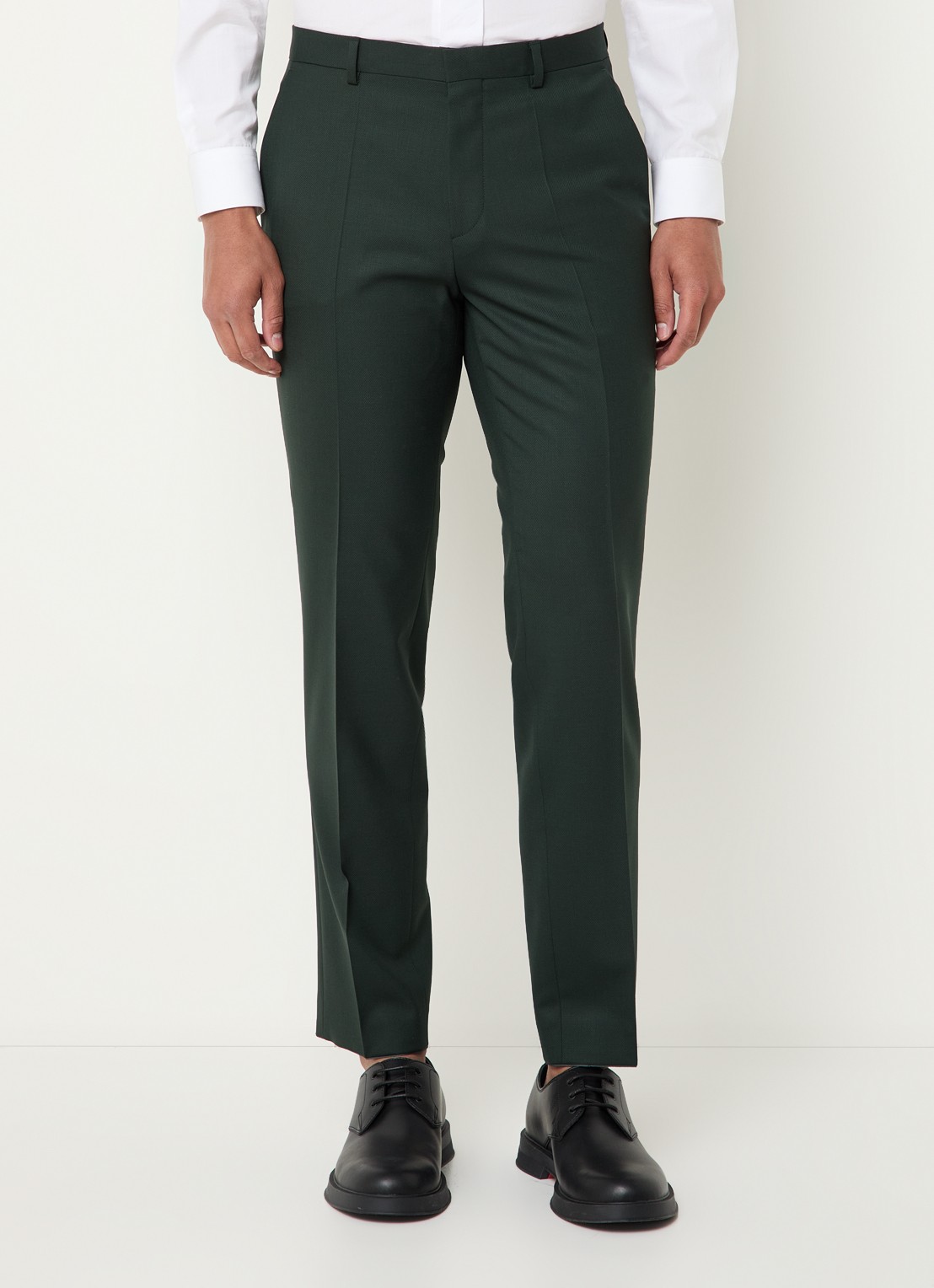 HUGO Arti-Hesten253X slim fit 2-delig pak in scheerwolblend - detail 5 groen