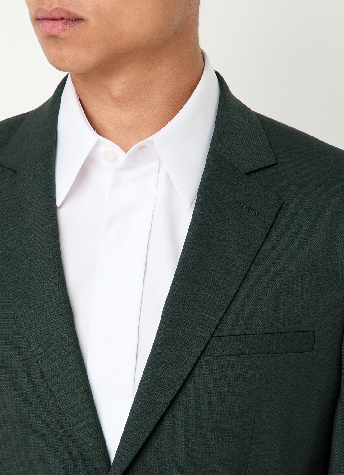 HUGO Arti-Hesten253X slim fit 2-delig pak in scheerwolblend - detail 7 groen