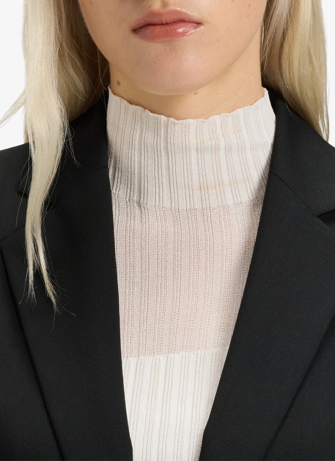 HUGO Atana blazer in wolblend met klepzakken - detail 6 zwart