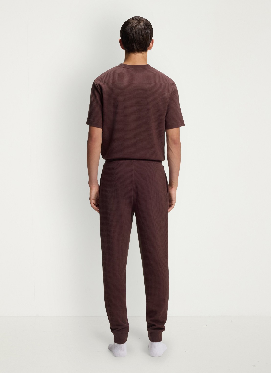 HUGO Austin pyjamabroek met steekzakken - achterkant 4 roodbruin