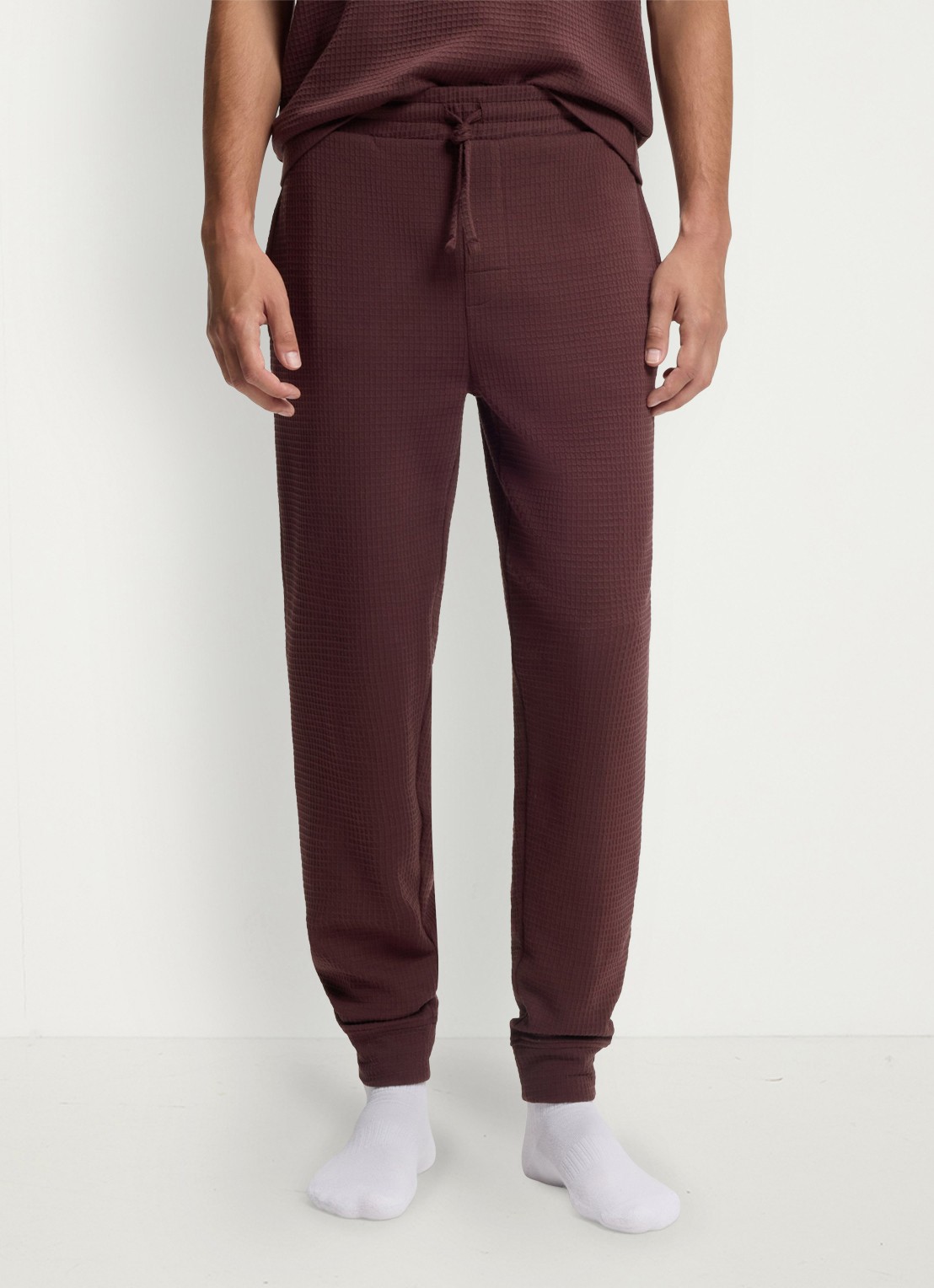 HUGO Austin pyjamabroek met steekzakken - detail 6 roodbruin