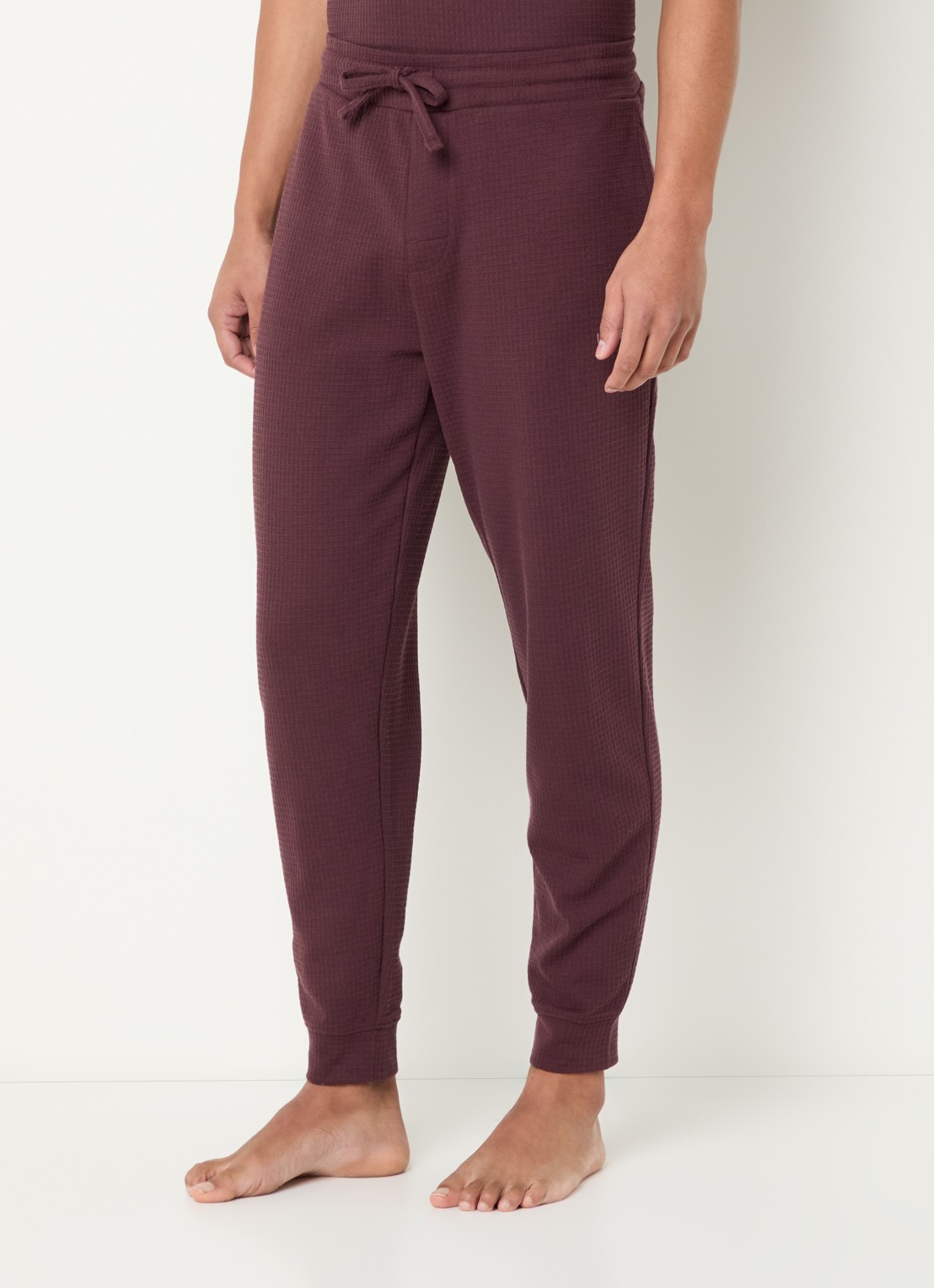 HUGO Austin pyjamabroek met steekzakken - detail 8 roodbruin