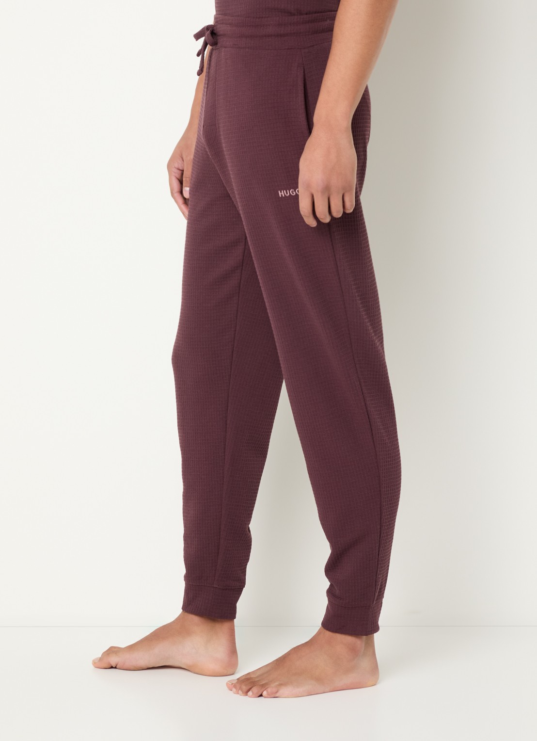 HUGO Austin pyjamabroek met steekzakken - detail 9 roodbruin