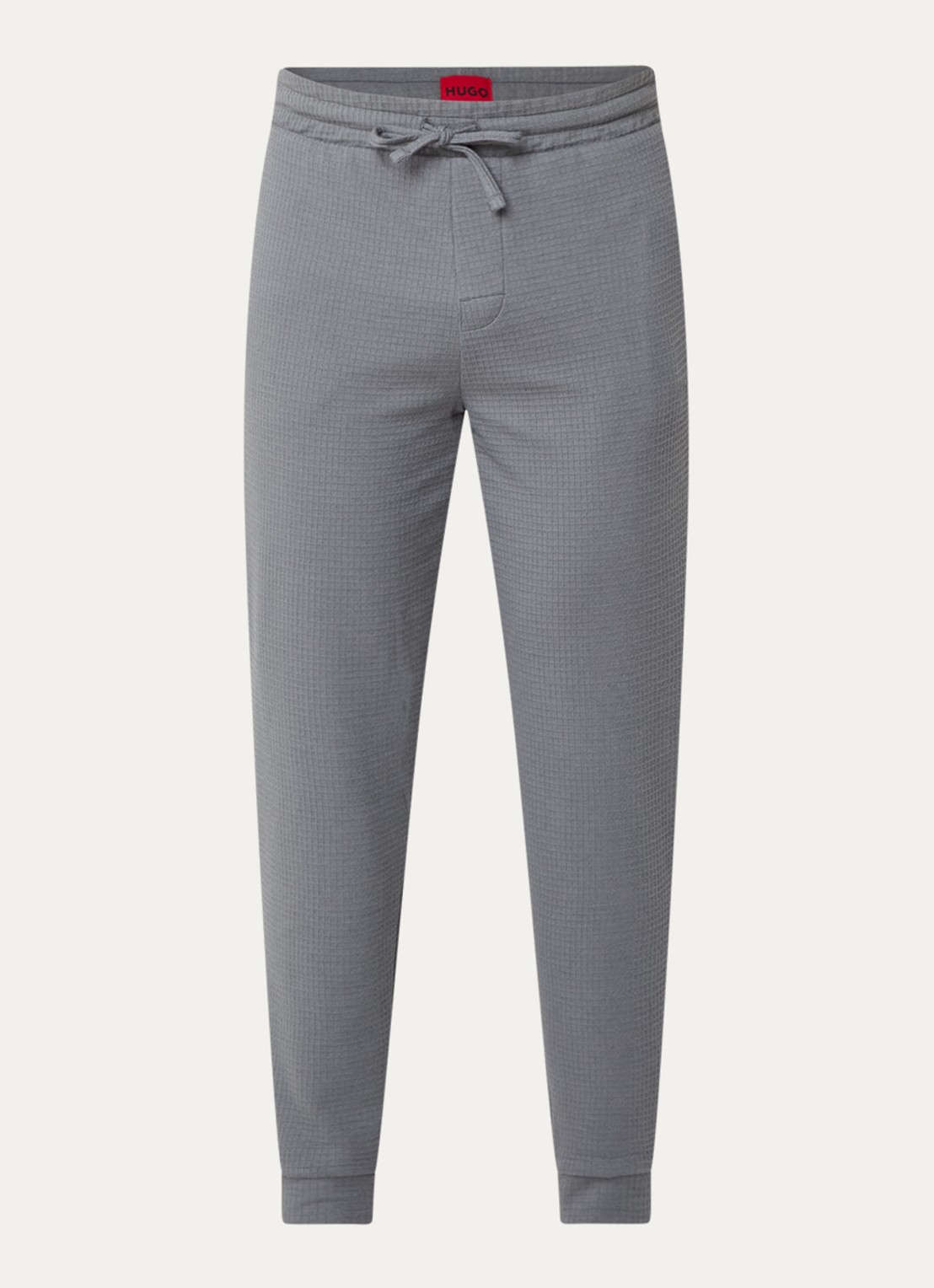 HUGO Austin pyjamabroek met steekzakken - voorkant 2 grijs