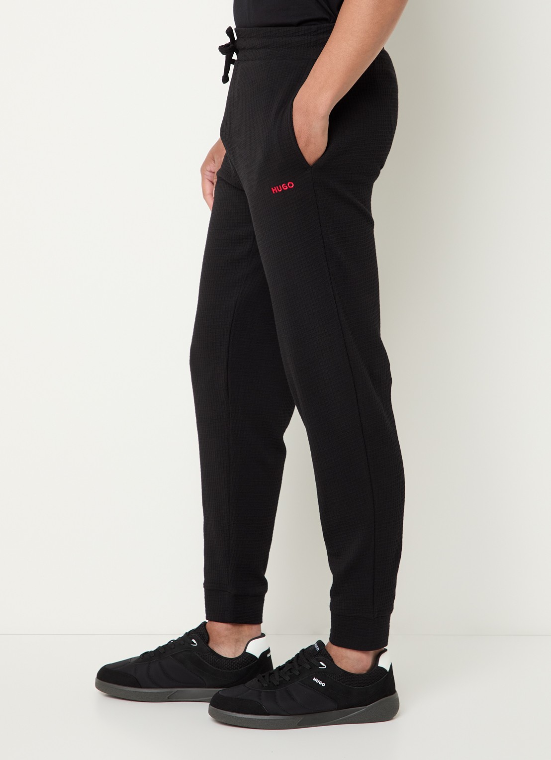 HUGO Austin pyjamabroek met steekzakken - detail 4 zwart