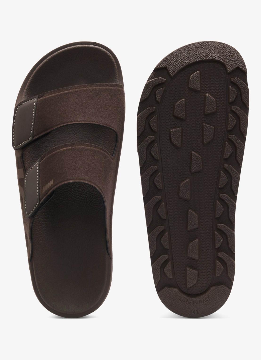 HUGO Badslipper met logo - detail 4 donkerbruin