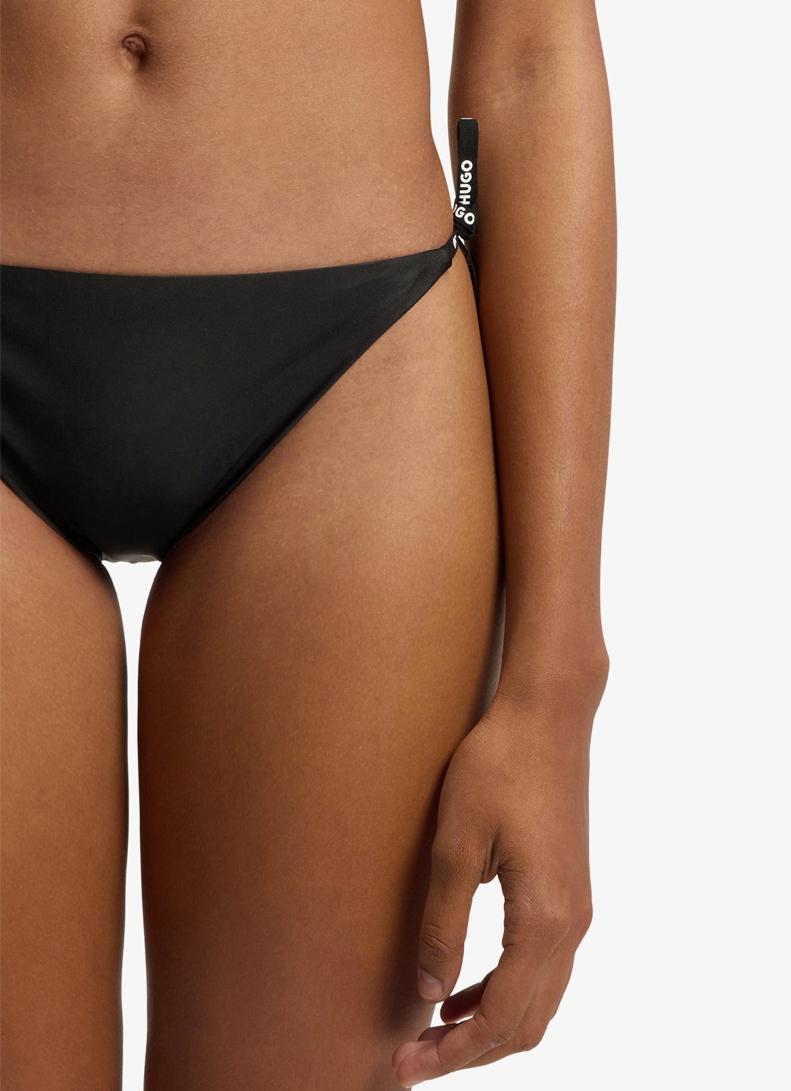 HUGO Bikinislip met logobandjes - detail 4 zwart