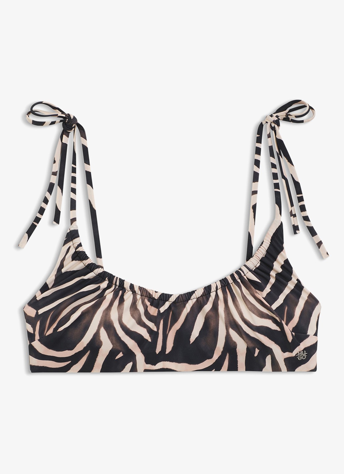 HUGO Bikinitop met zebraprint - voorkant zwart