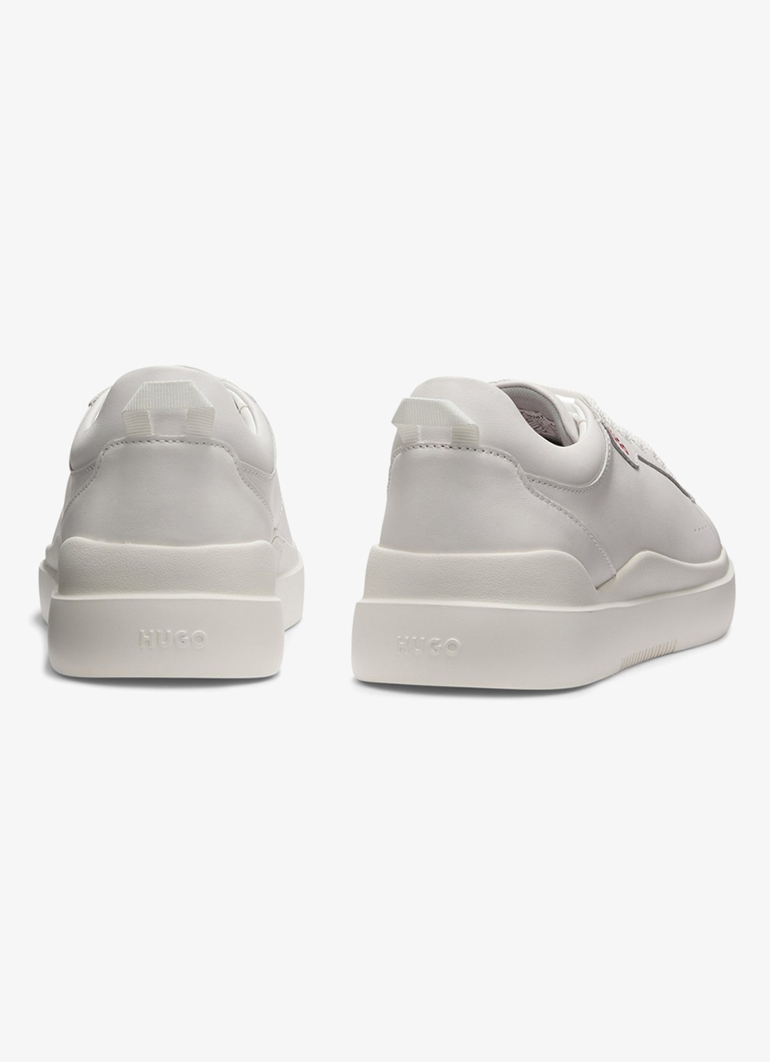 HUGO Blake sneaker van leer  - achterkant gebroken wit