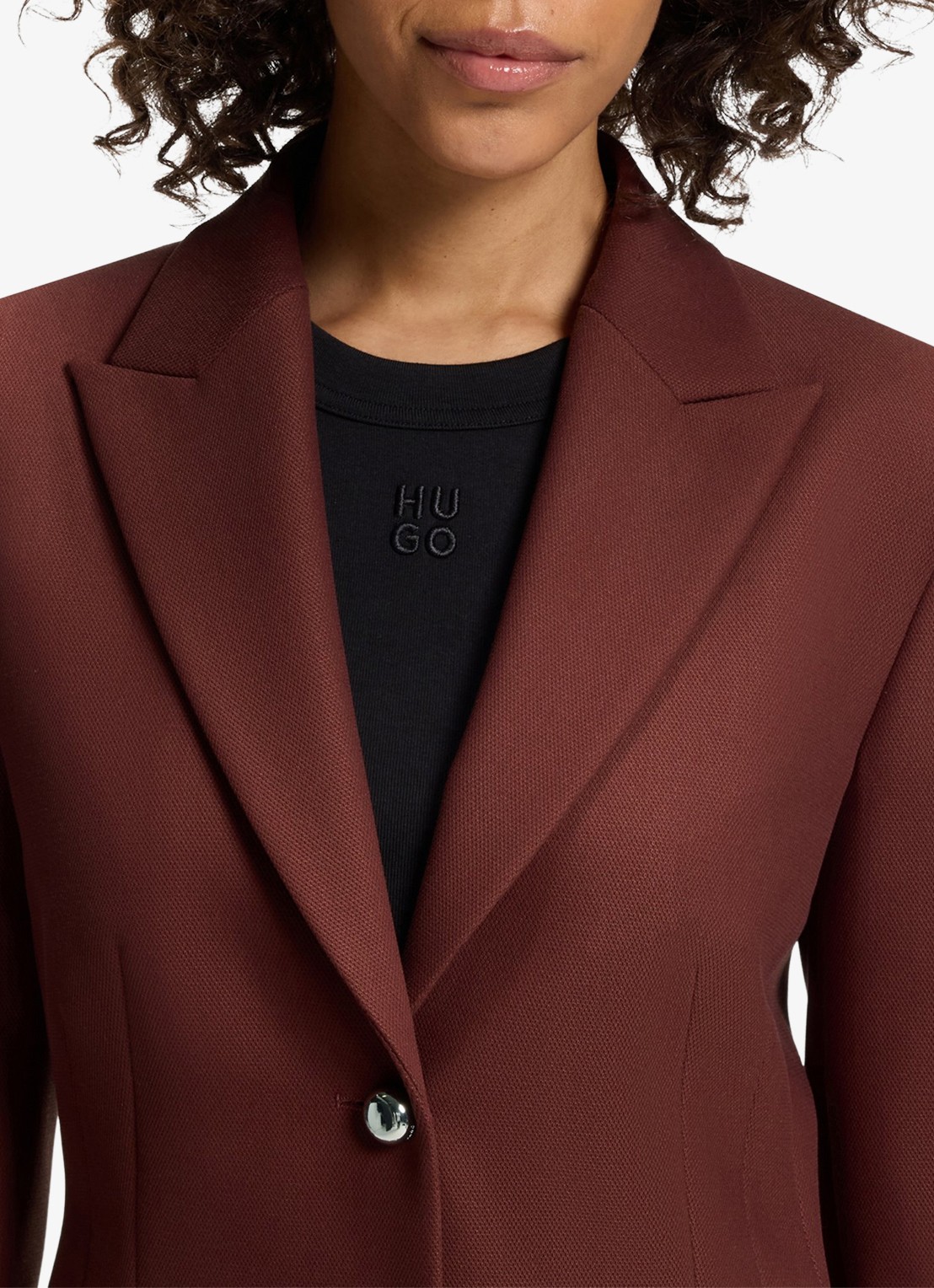 HUGO Blazer met klepzakken - detail 3 bruin