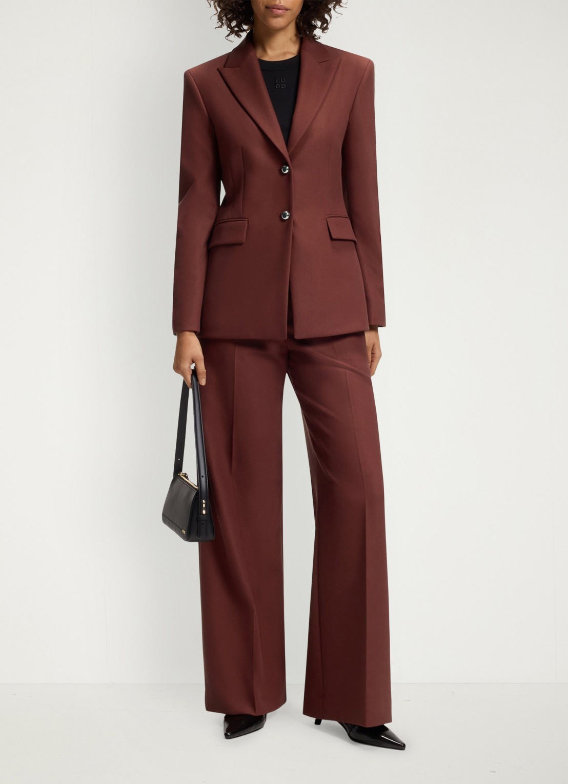 HUGO Blazer met klepzakken - voorkant 6 bruin