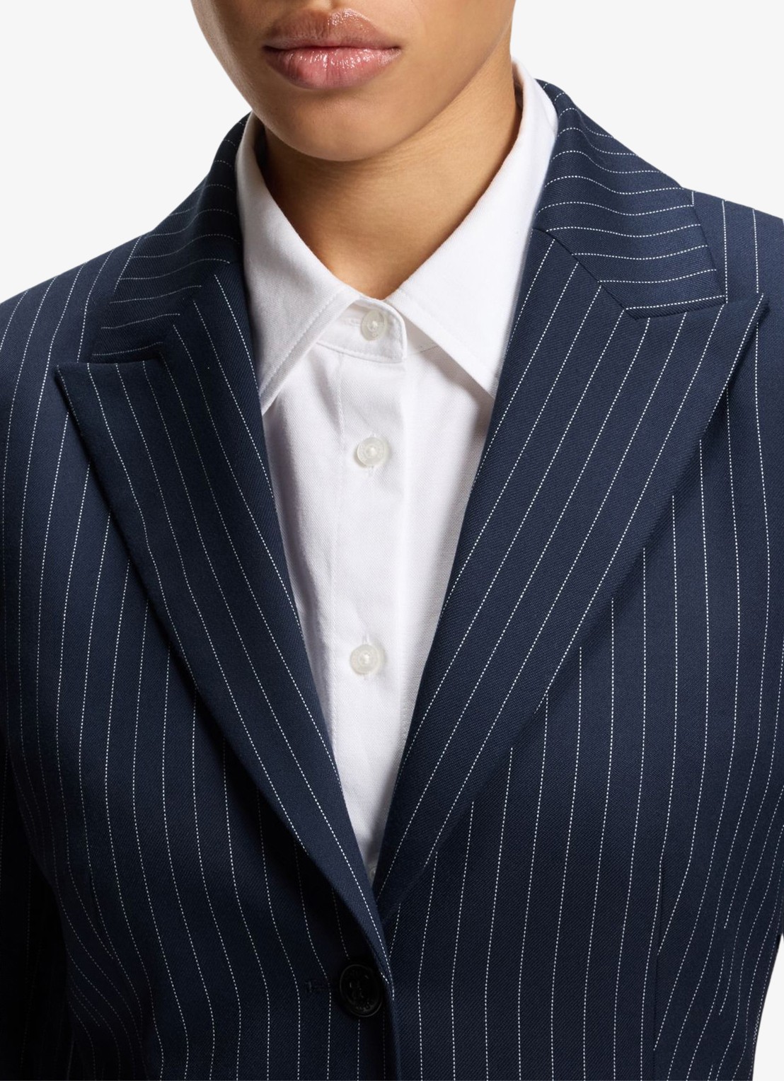 HUGO Blazer met krijtstreep en klepzakken - detail 5 donkerblauw