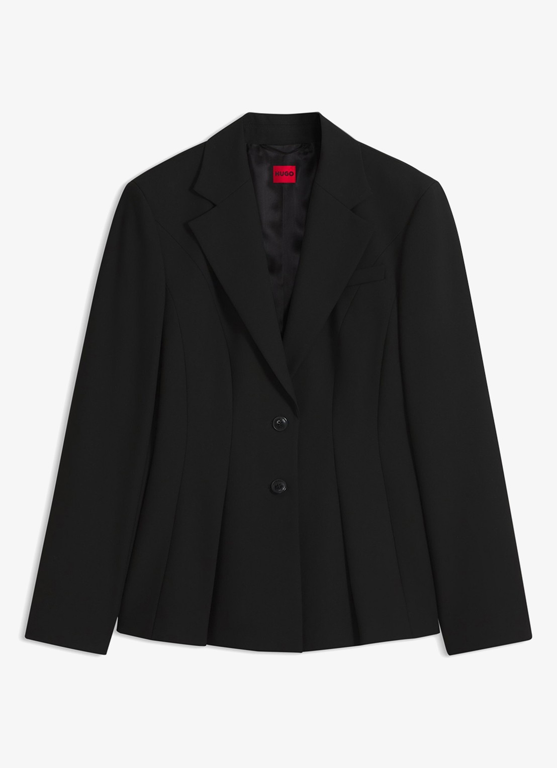 HUGO Blazer met peplum zoom  - voorkant 5 zwart