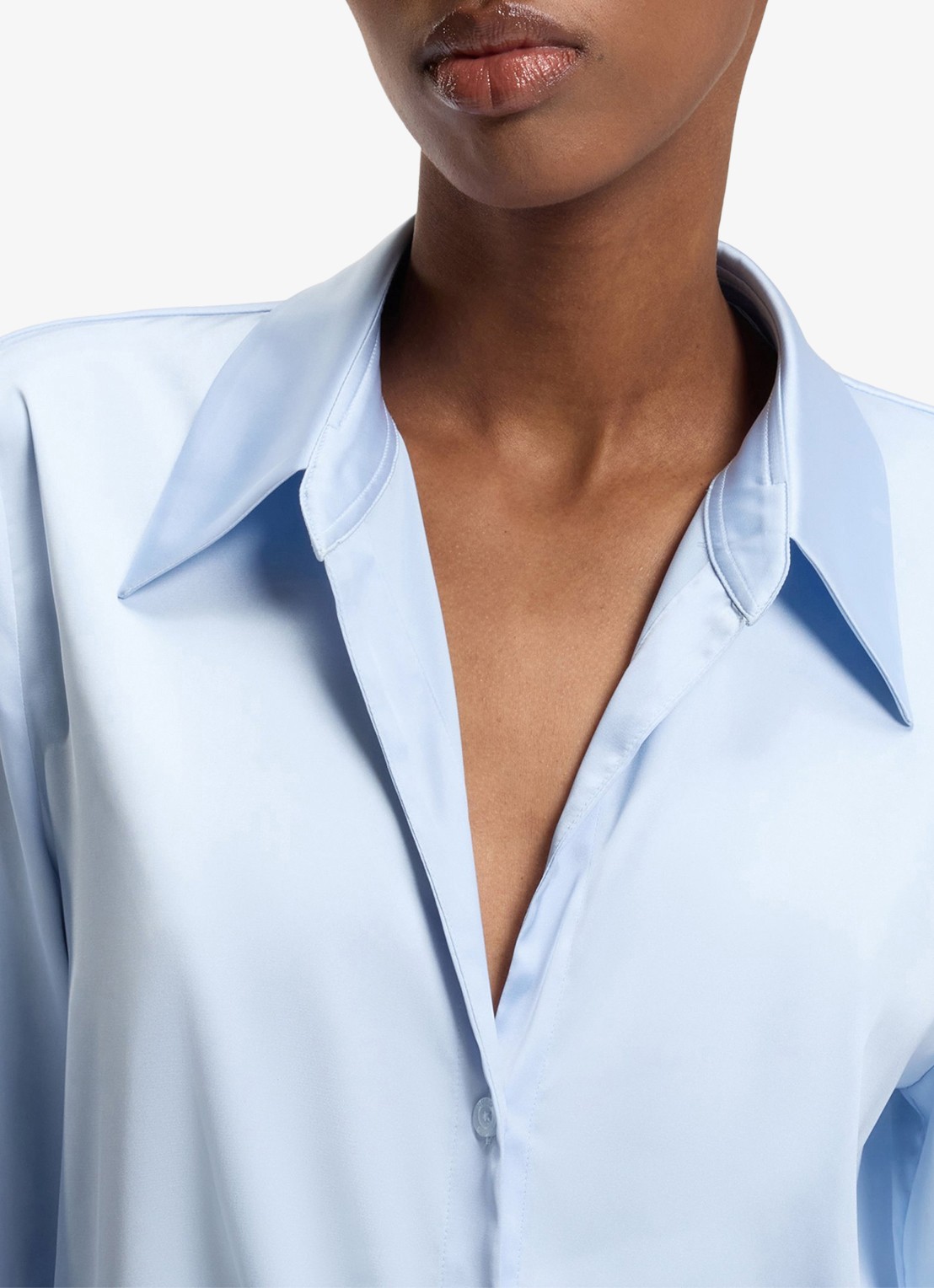 HUGO Blouse met geknoopt detail - detail 10 open blue-476 / blauw