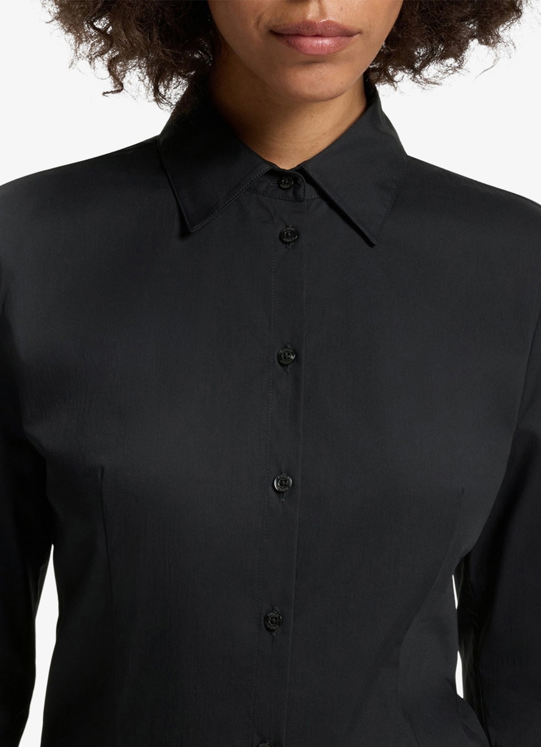 HUGO Blouse met kraag - detail 4 zwart