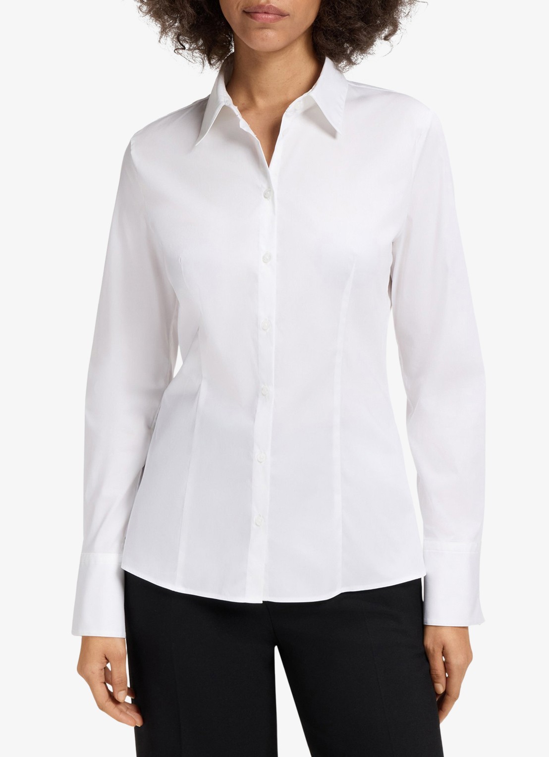 HUGO Blouse met kraag - detail 3 wit