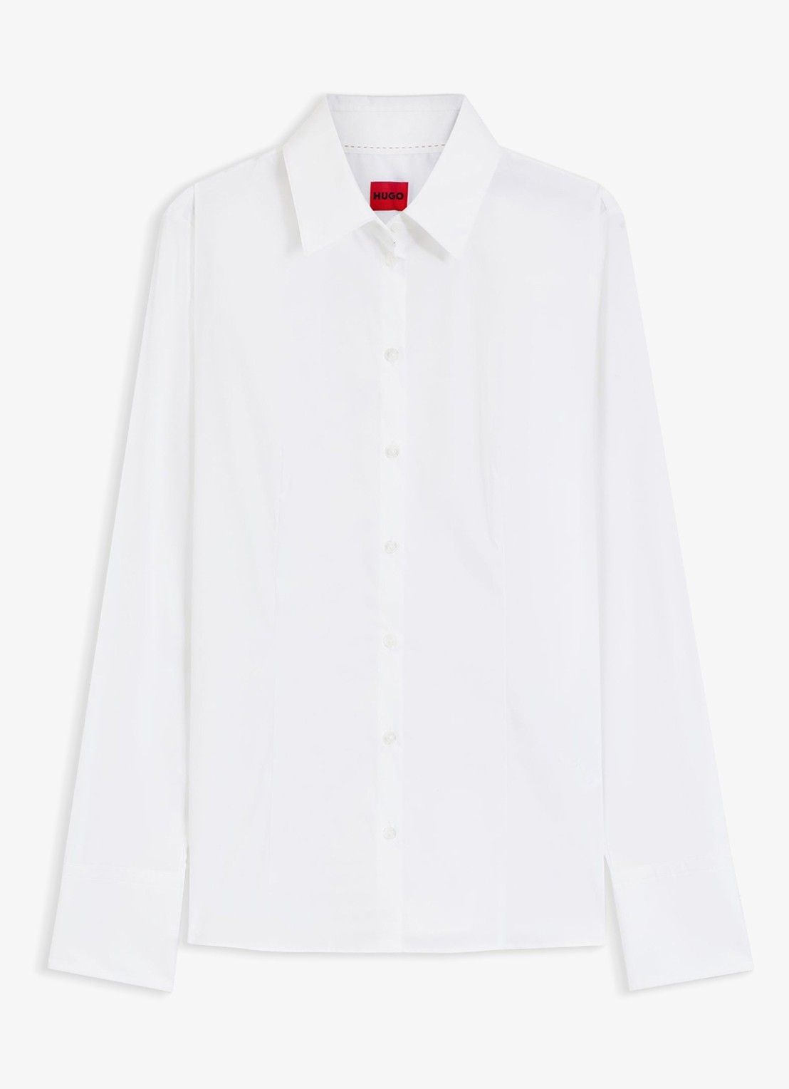 HUGO Blouse met kraag - voorkant wit