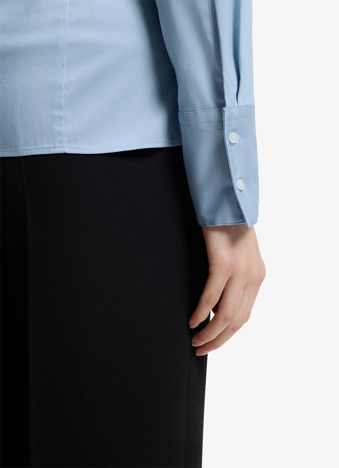 HUGO Blouse met kraag - detail 4 lichtblauw