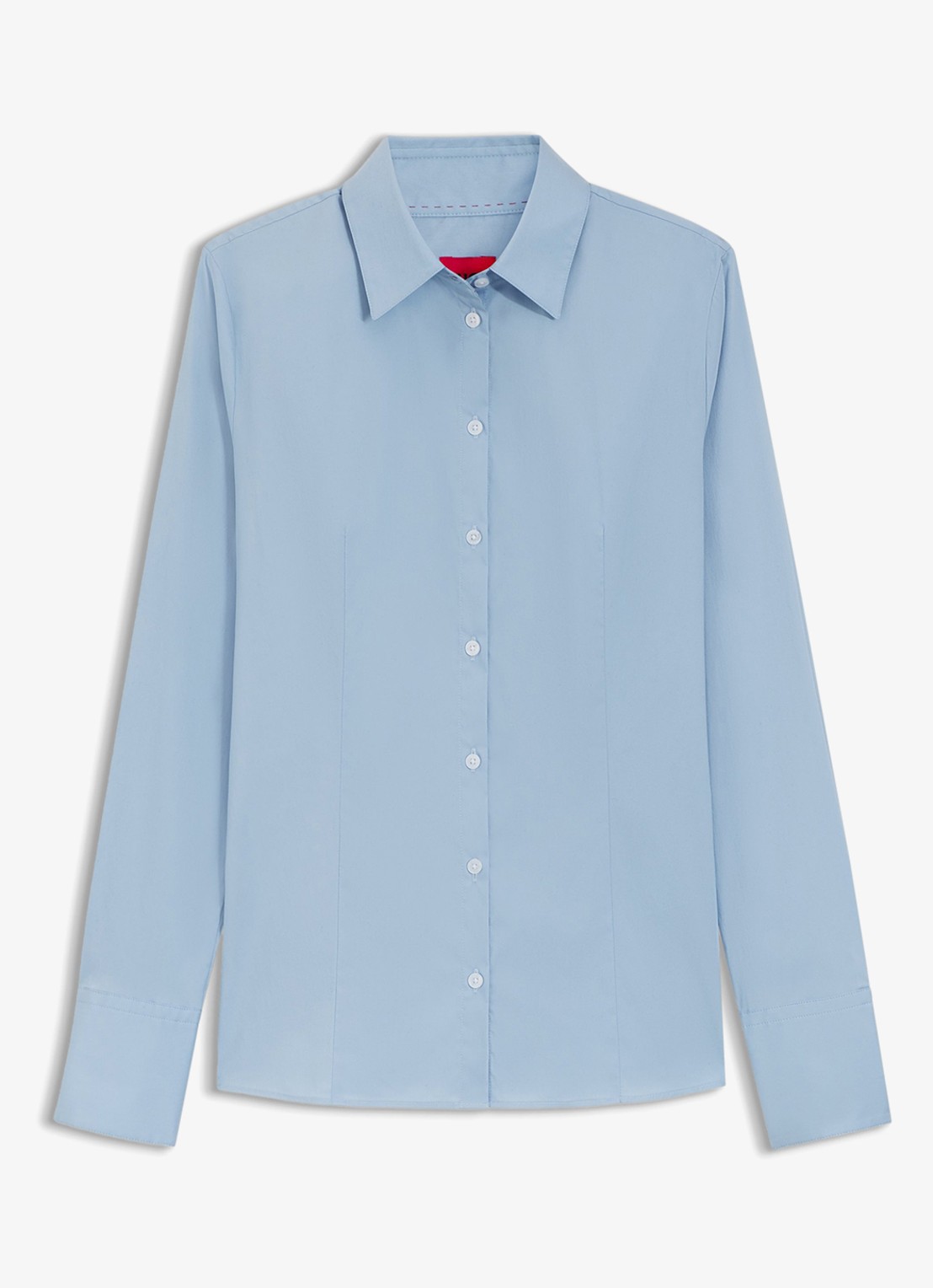 HUGO Blouse met kraag - voorkant 5 lichtblauw