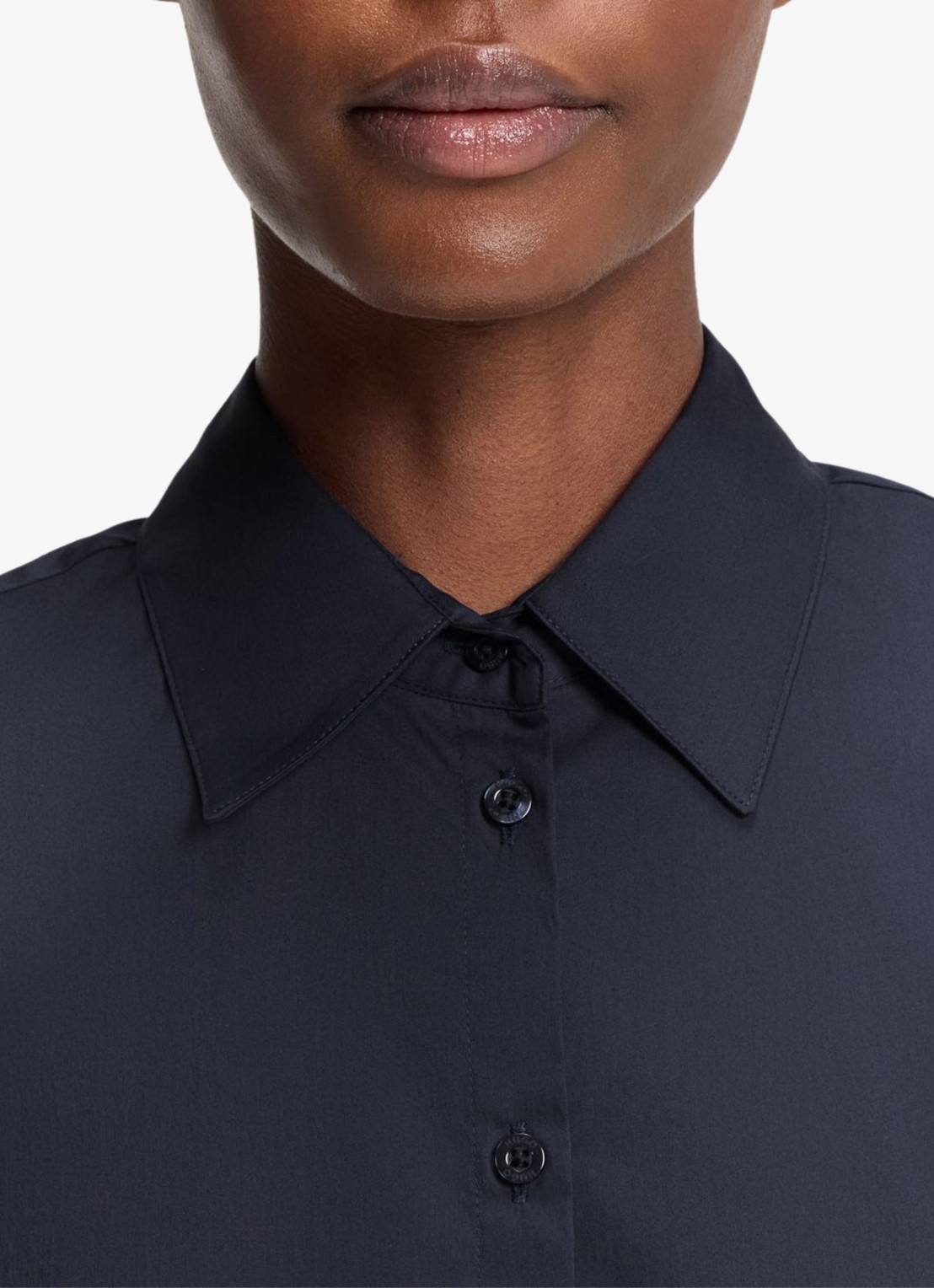 HUGO Blouse met kraag - detail 3 donkerblauw