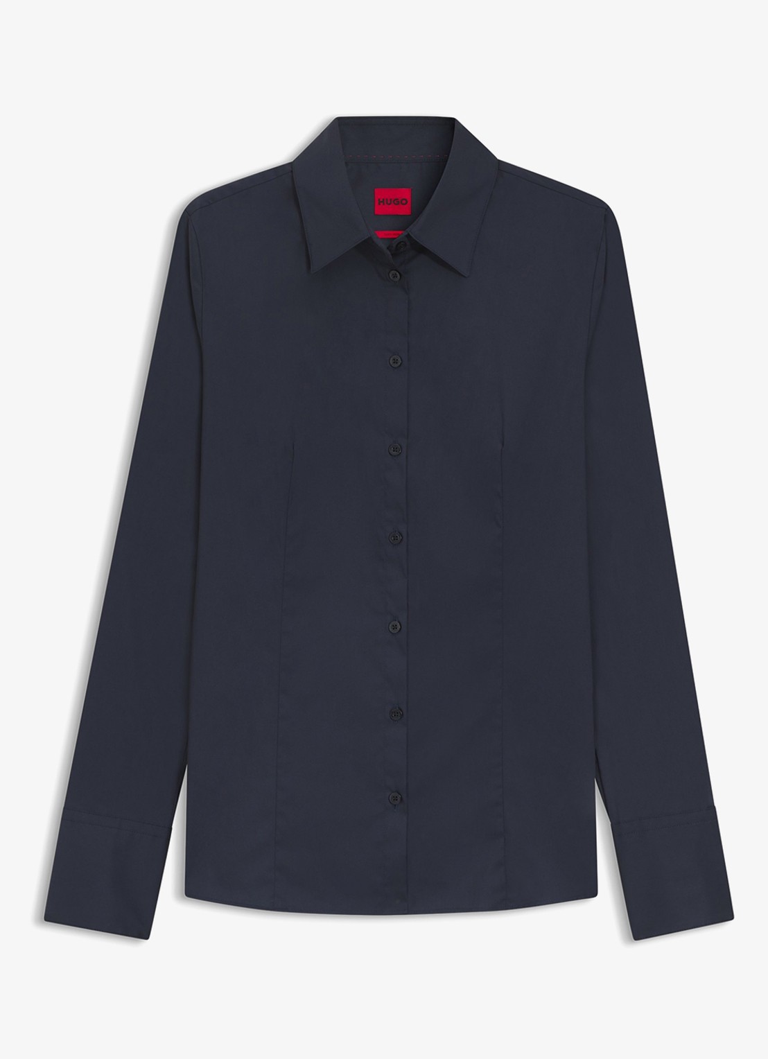 HUGO Blouse met kraag - voorkant 5 donkerblauw