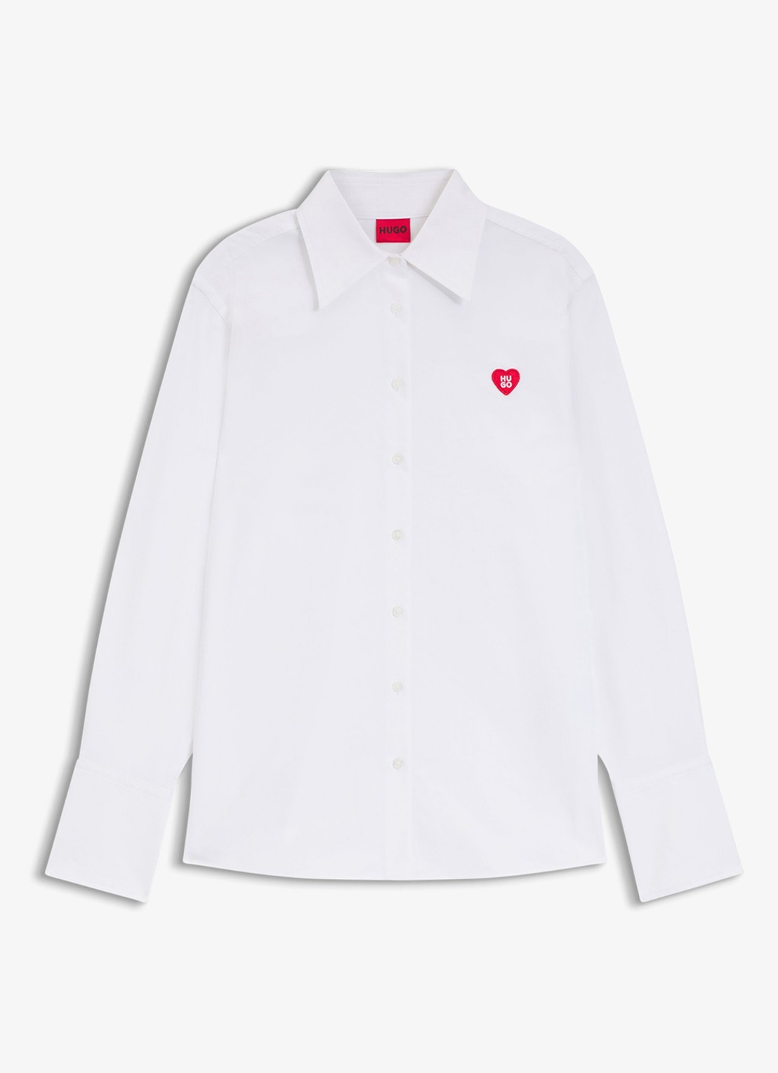HUGO Blouse met logo - voorkant 2 wit