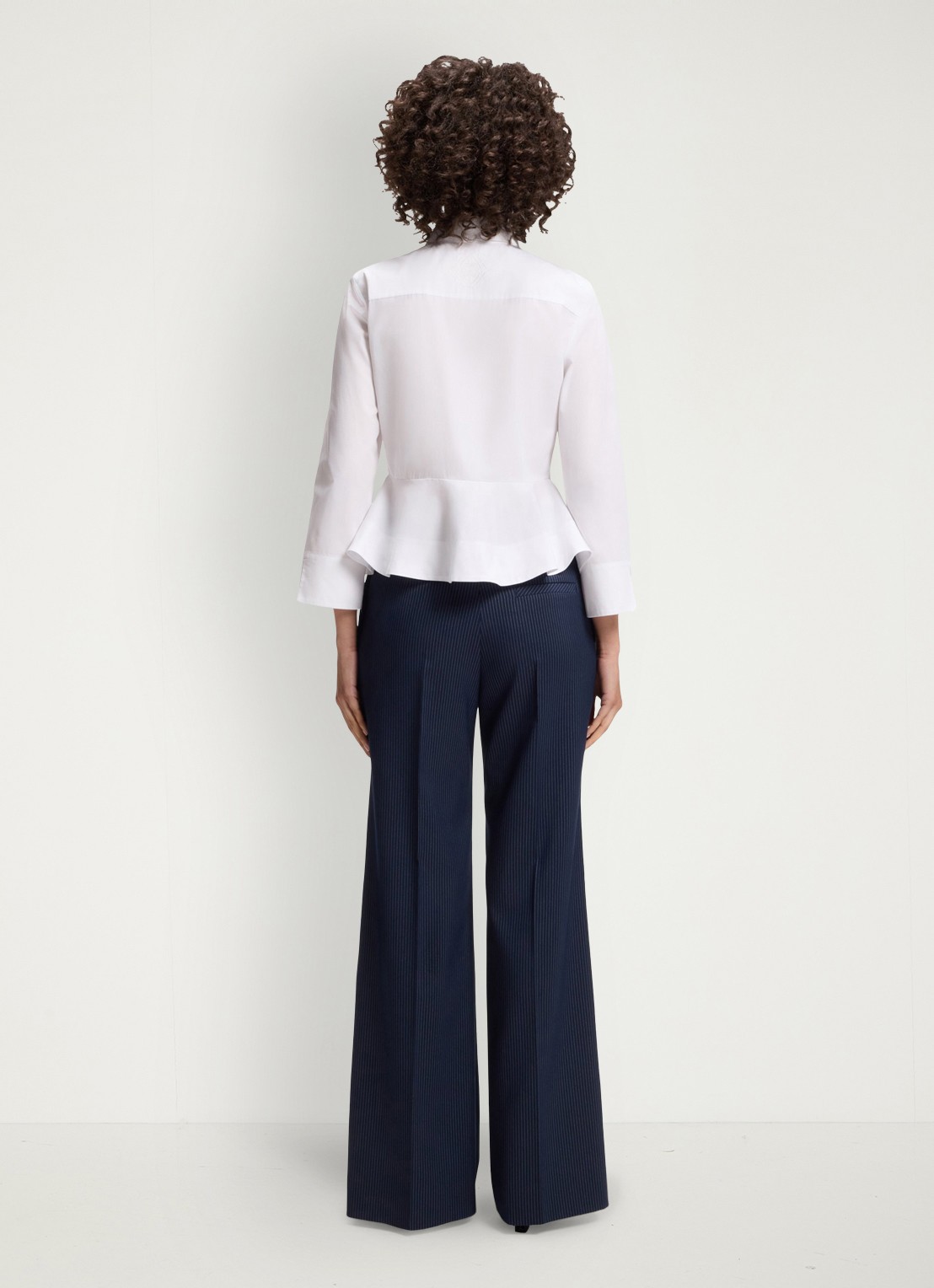 HUGO Blouse met peplum - achterkant 6 wit