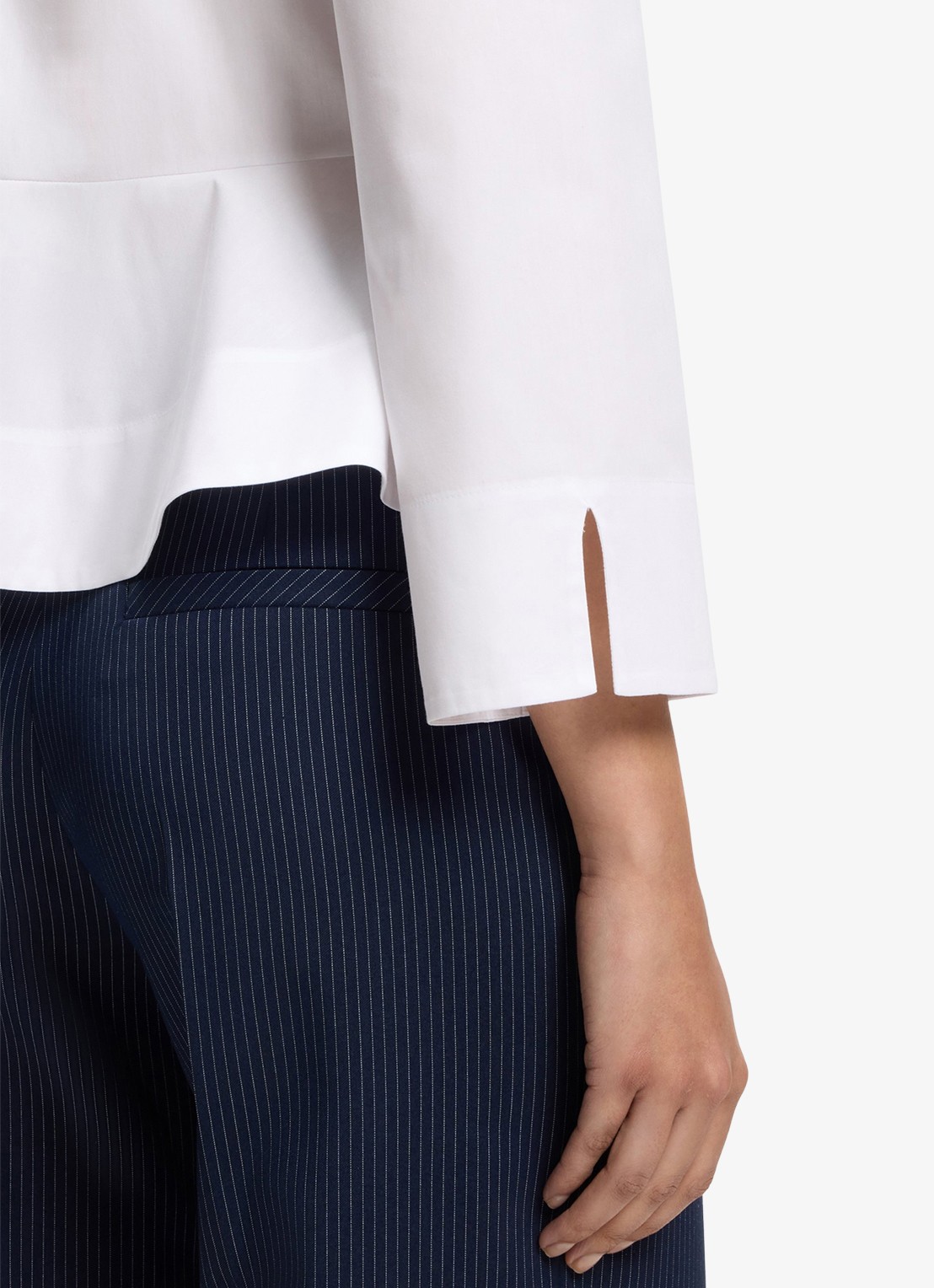 HUGO Blouse met peplum - detail 5 wit