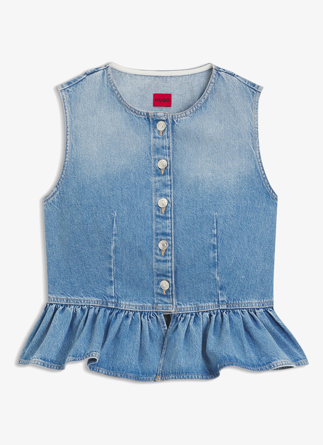 HUGO Blouse met peplum - voorkant jeans