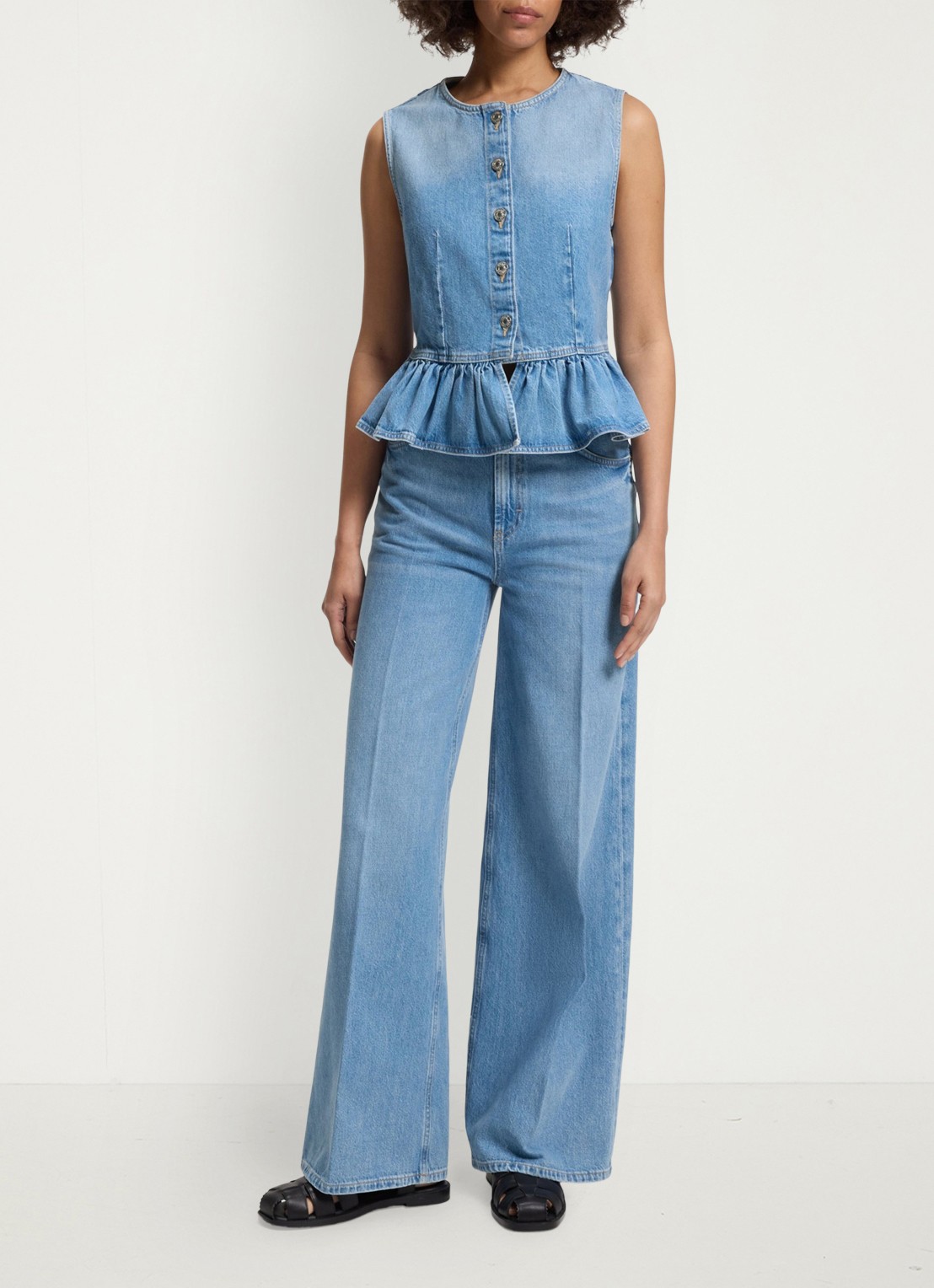 HUGO Blouse met peplum - voorkant 2 jeans
